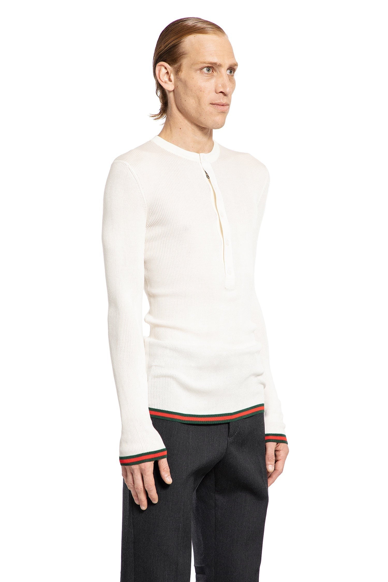 Rib Silk Long Sleeve Knit Top