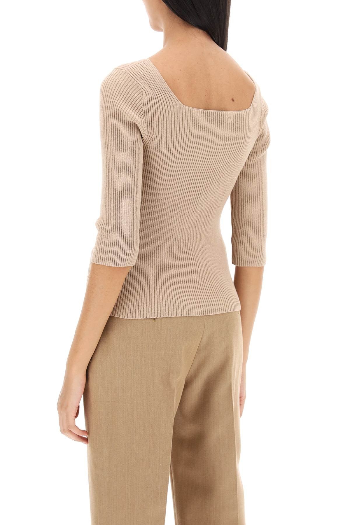 ribbed cotton sweater