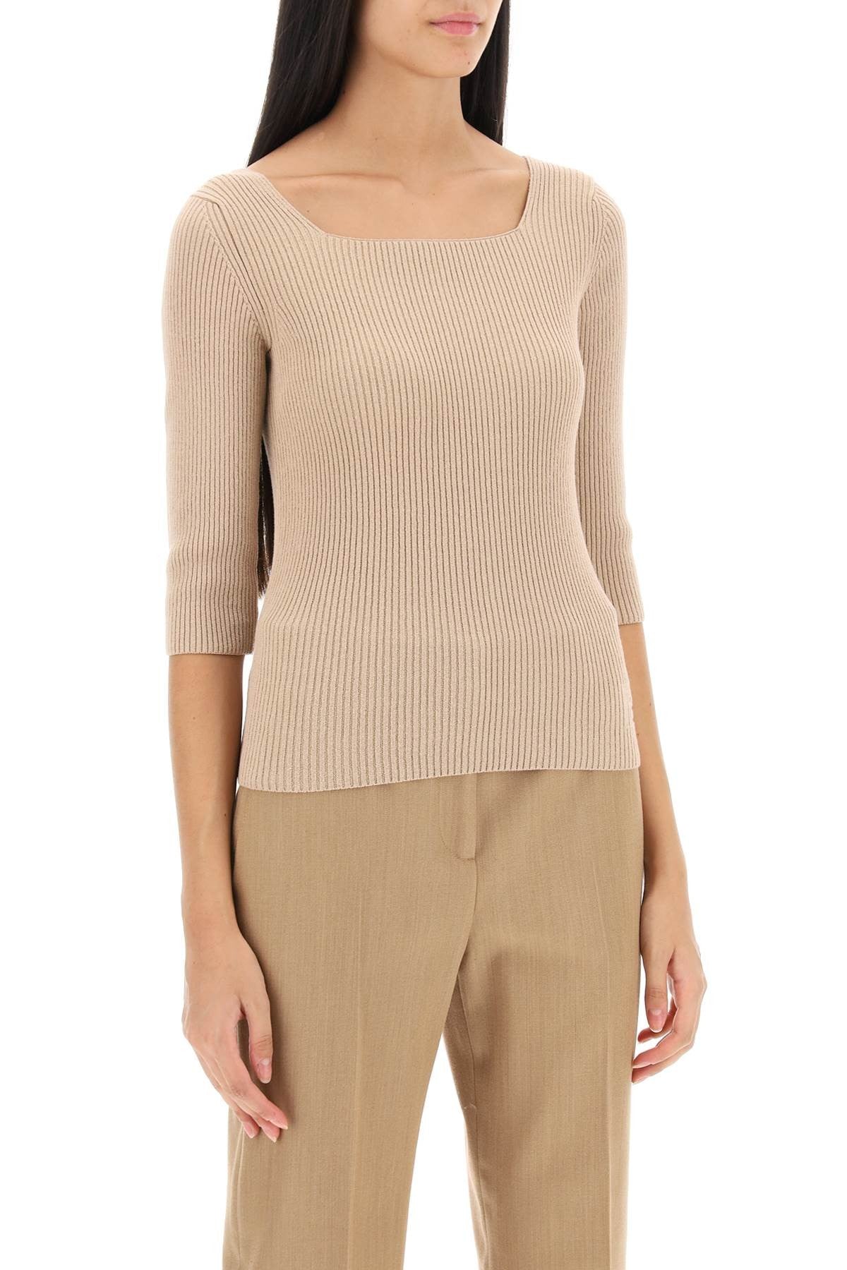 ribbed cotton sweater