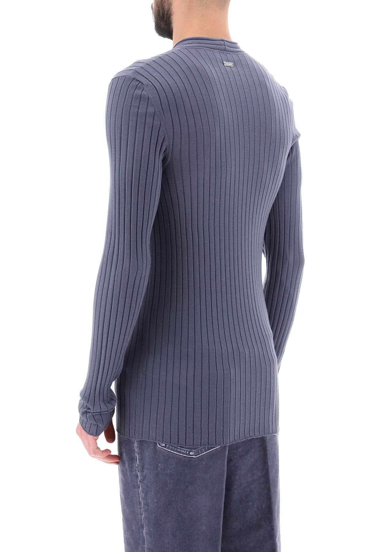 Ribbed-Knit Sweater