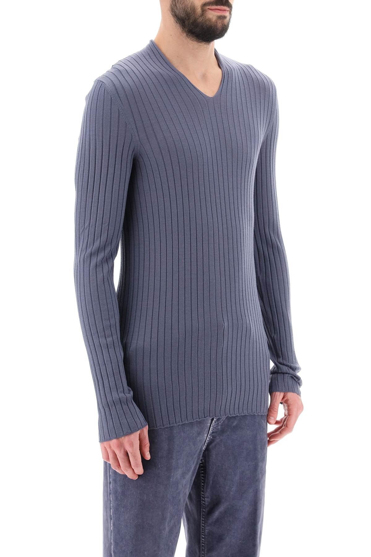 Ribbed-Knit Sweater