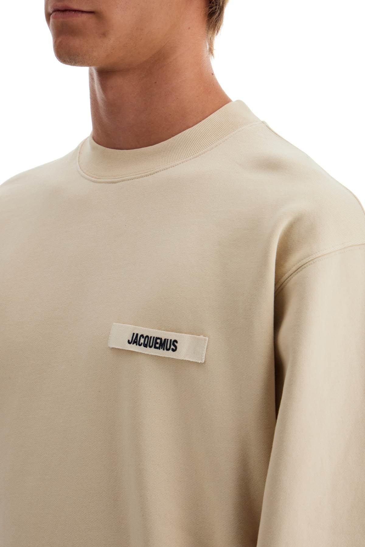 'round neck sweatshirt with gros grain