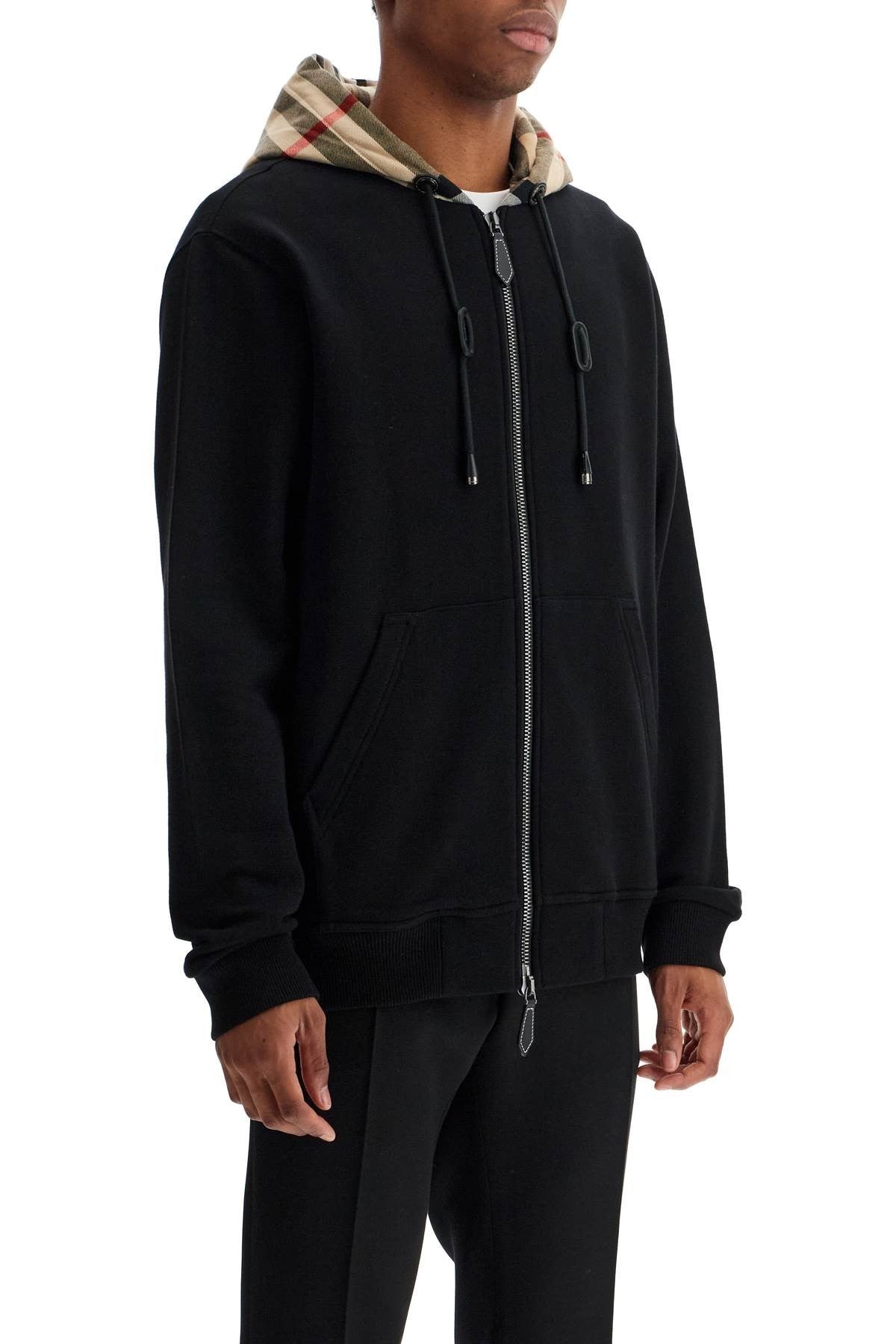 samuel sweatshirt with check hood
