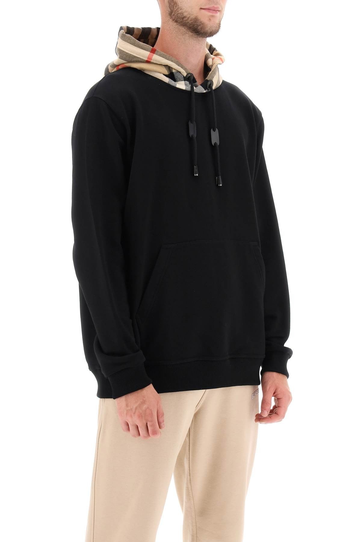 samuel sweatshirt with check hood