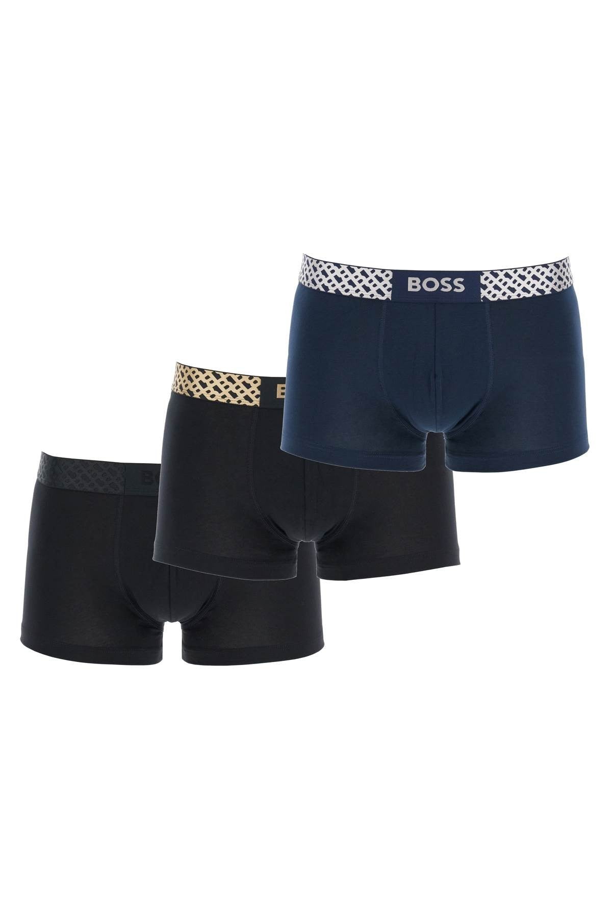 set di 3 boxer slim fit in cotone elasticizzato multicolore