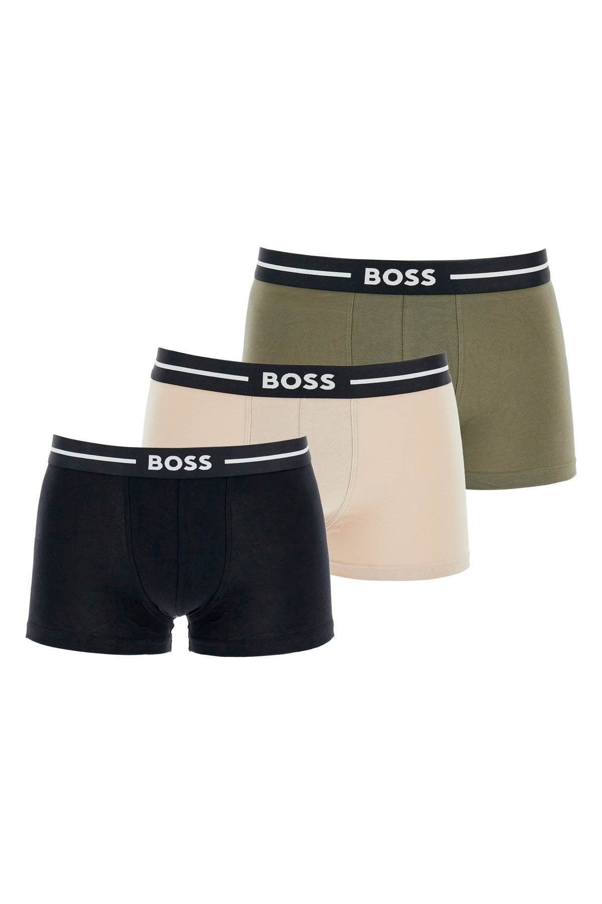 set di 3 boxer slim fit multicolore in cotone elasticizzato