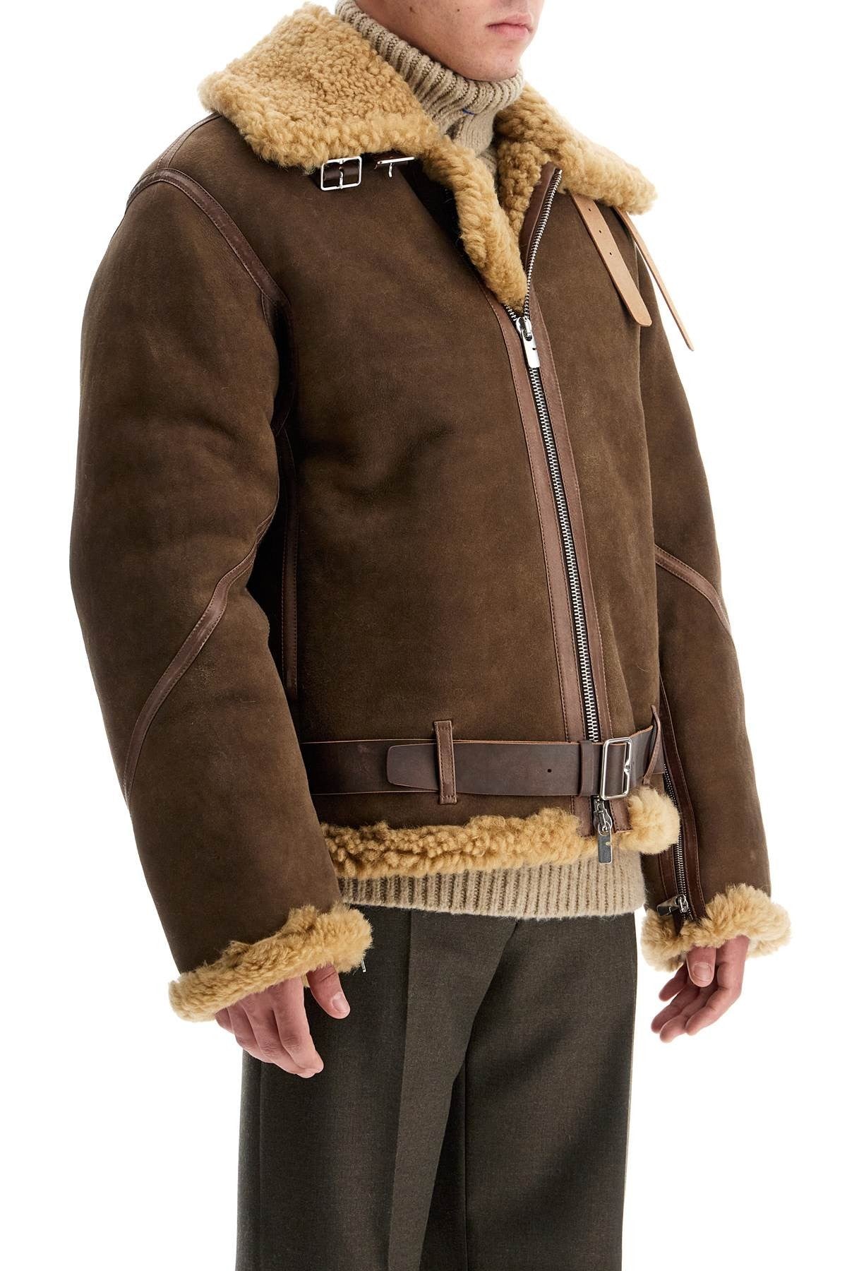 shearling aviator jacket for