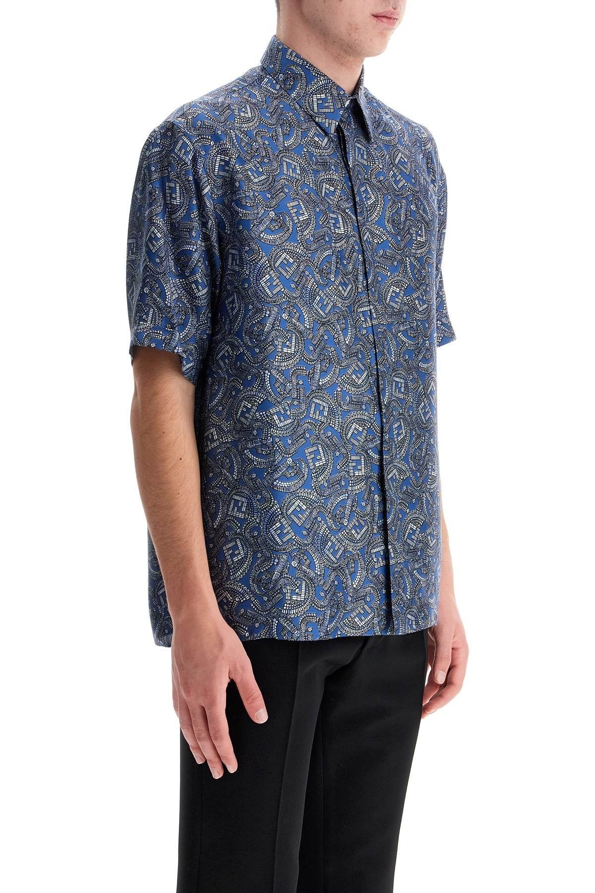 short-sleeved silk shirt by fendi jew