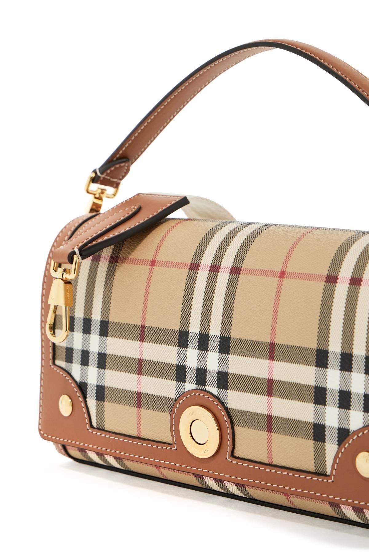 'Shoulder Bag With Check Pattern Notes