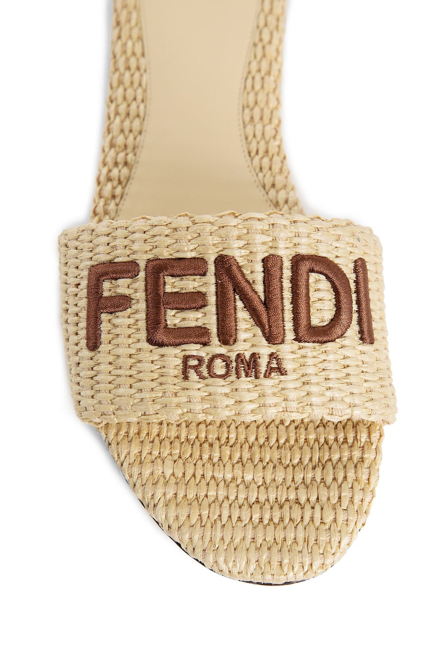 Signature Raffia Slides