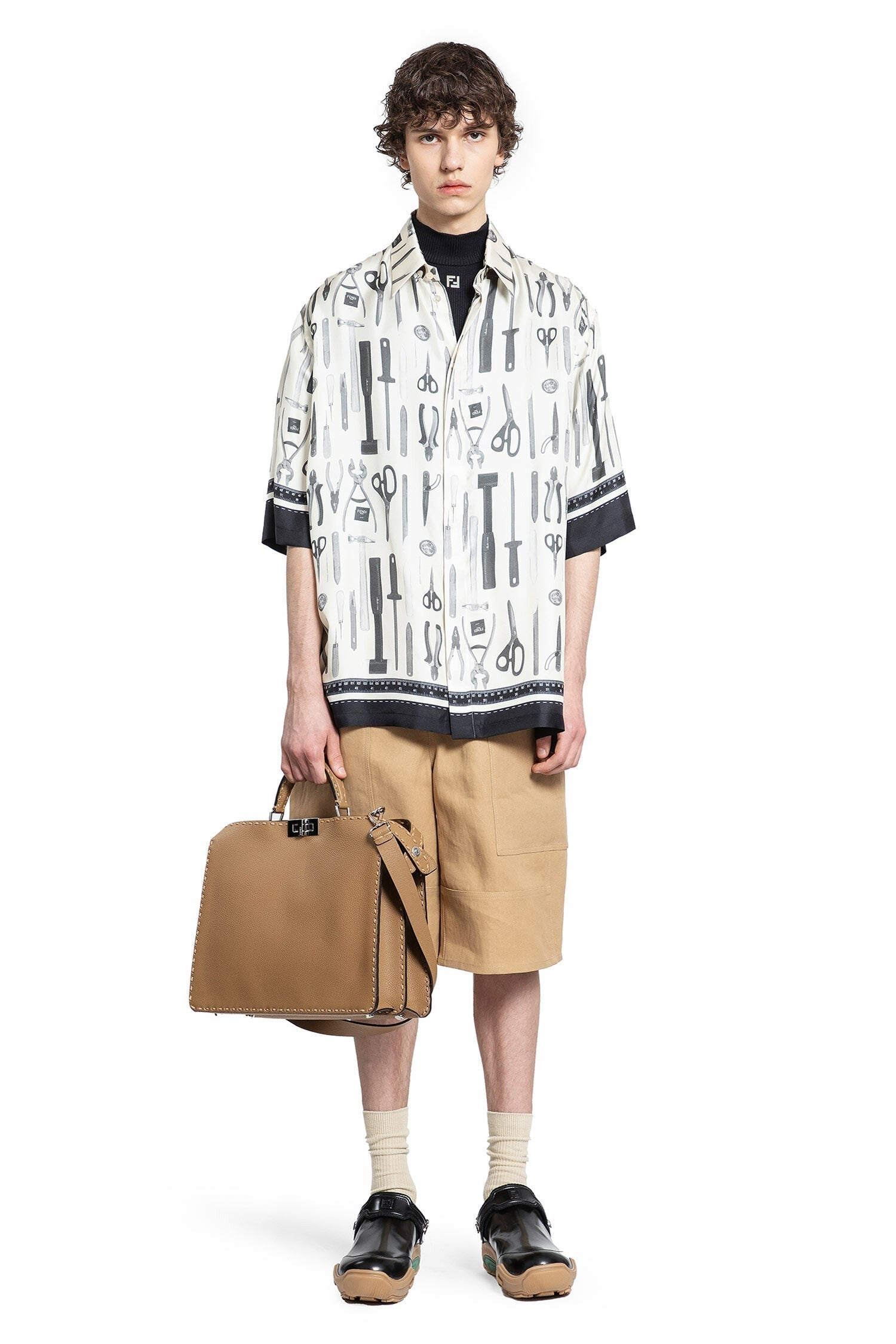 Silk Tool Print Shirt