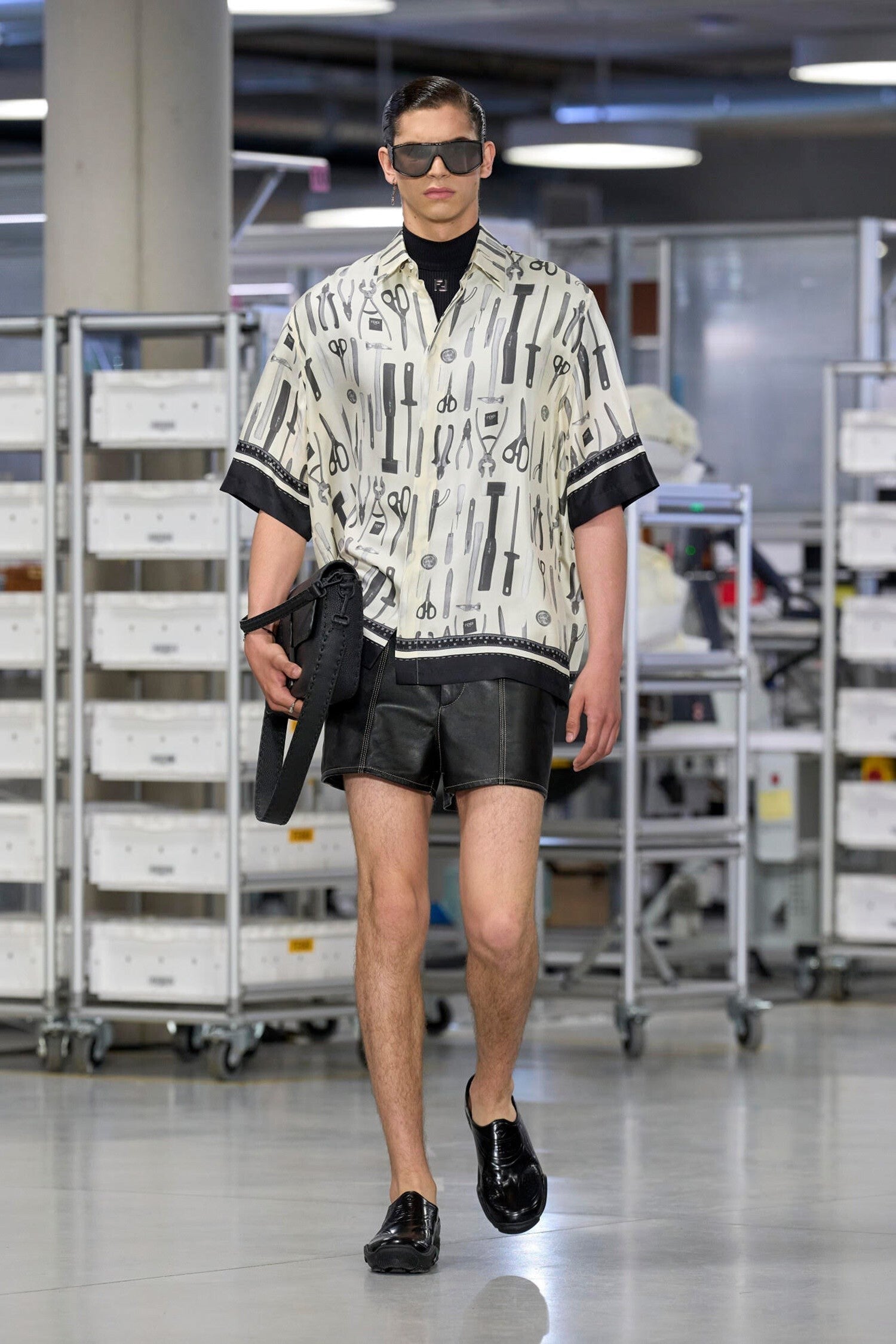 Silk Tool Print Shirt