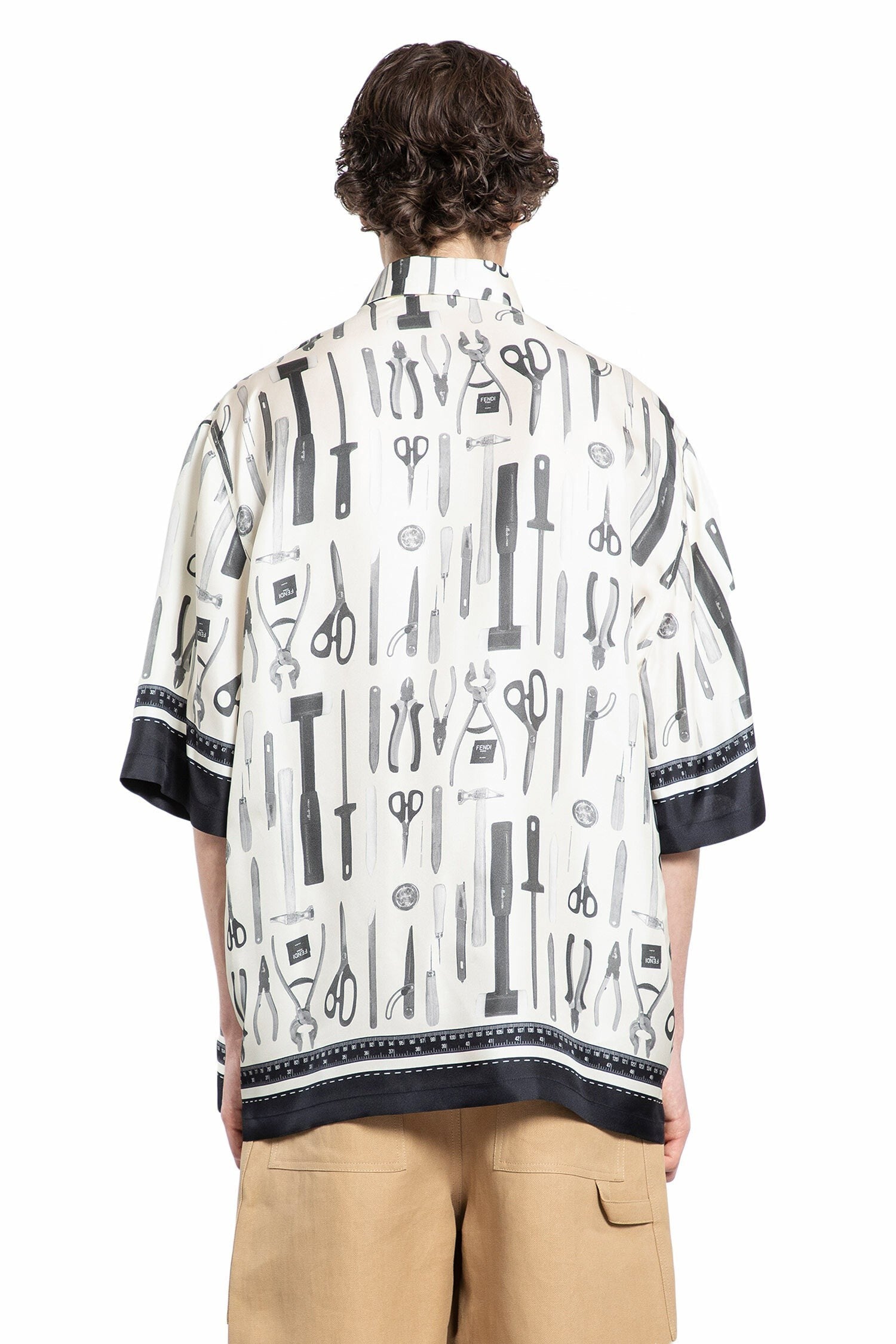 Silk Tool Print Shirt