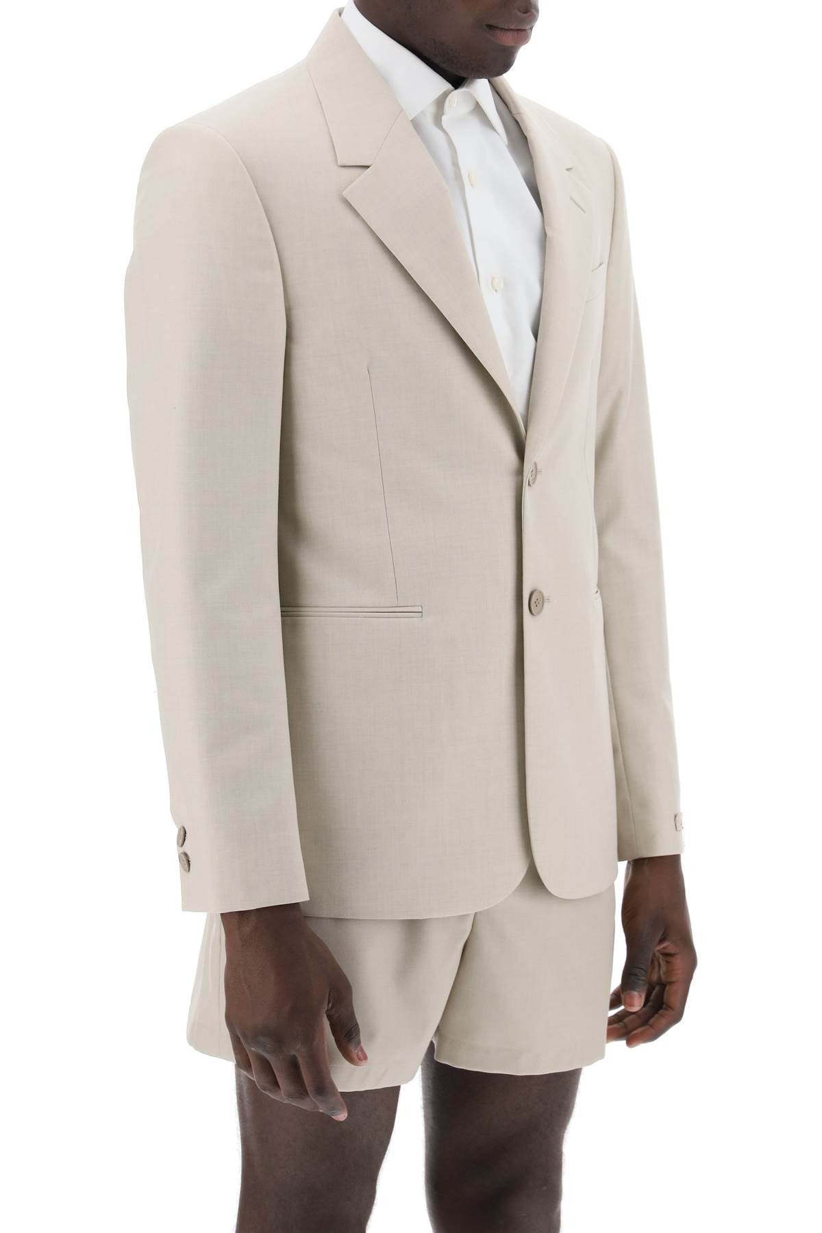 single-breasted wool blazer