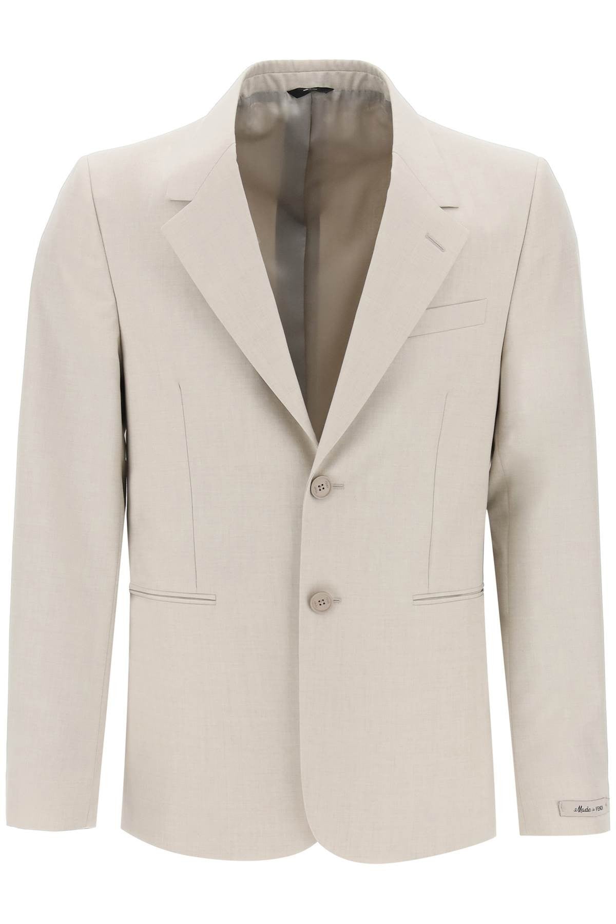 single-breasted wool blazer