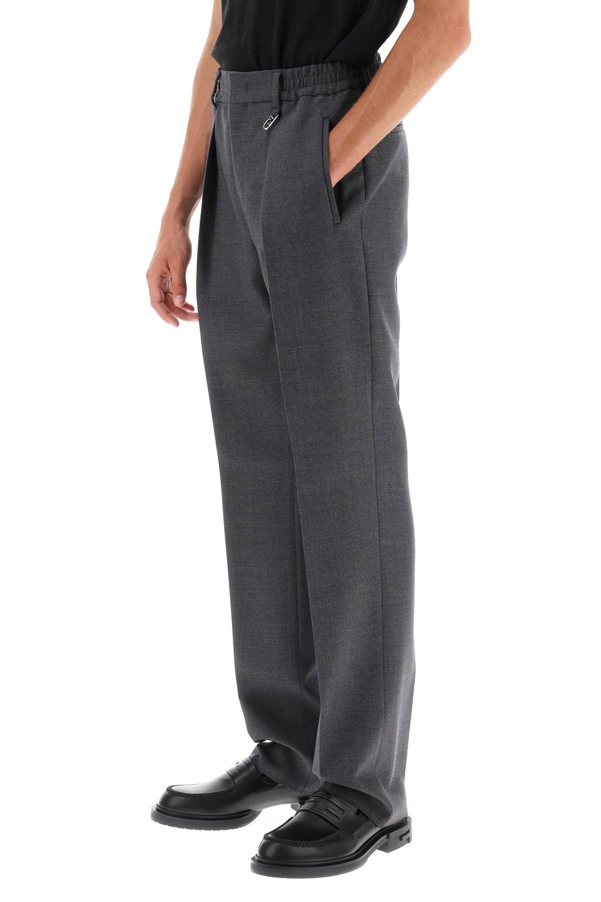 Single Pleat Merino Wool Trousers