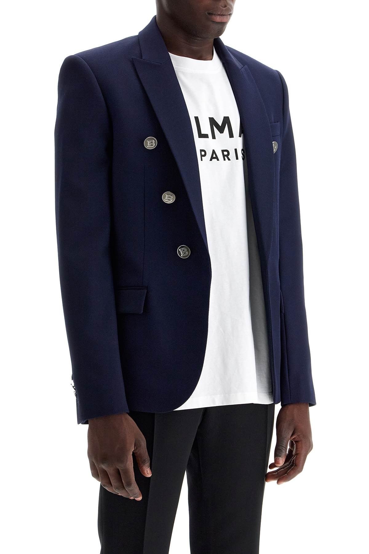 six-button wool jacket
