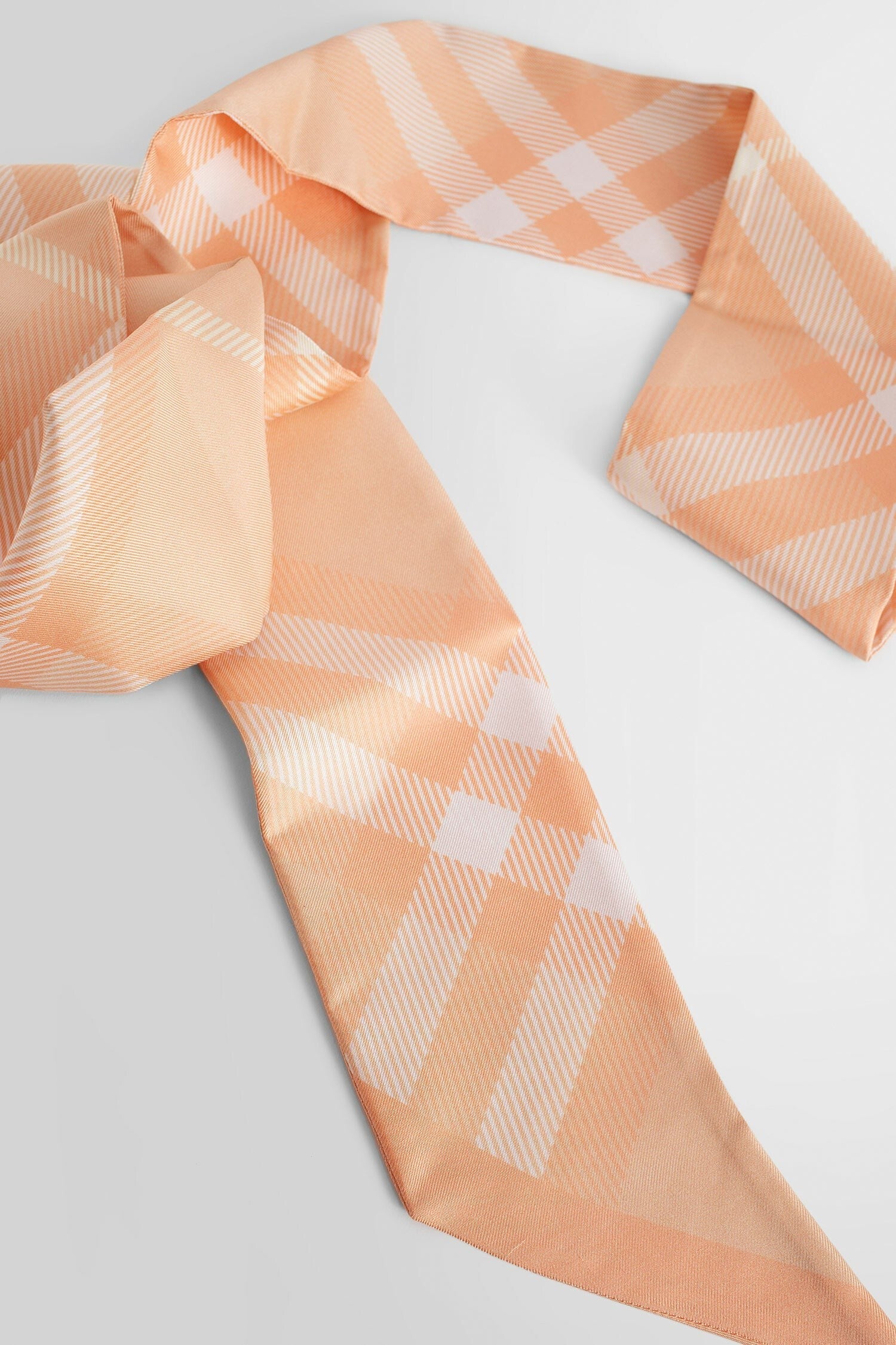 Skinny Check Silk Scarf