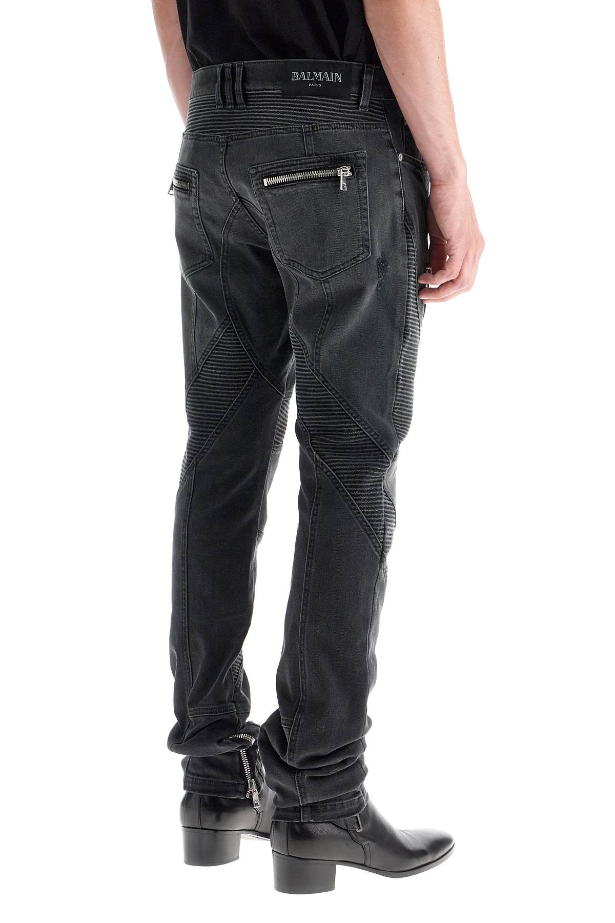 slim fit biker jeans for