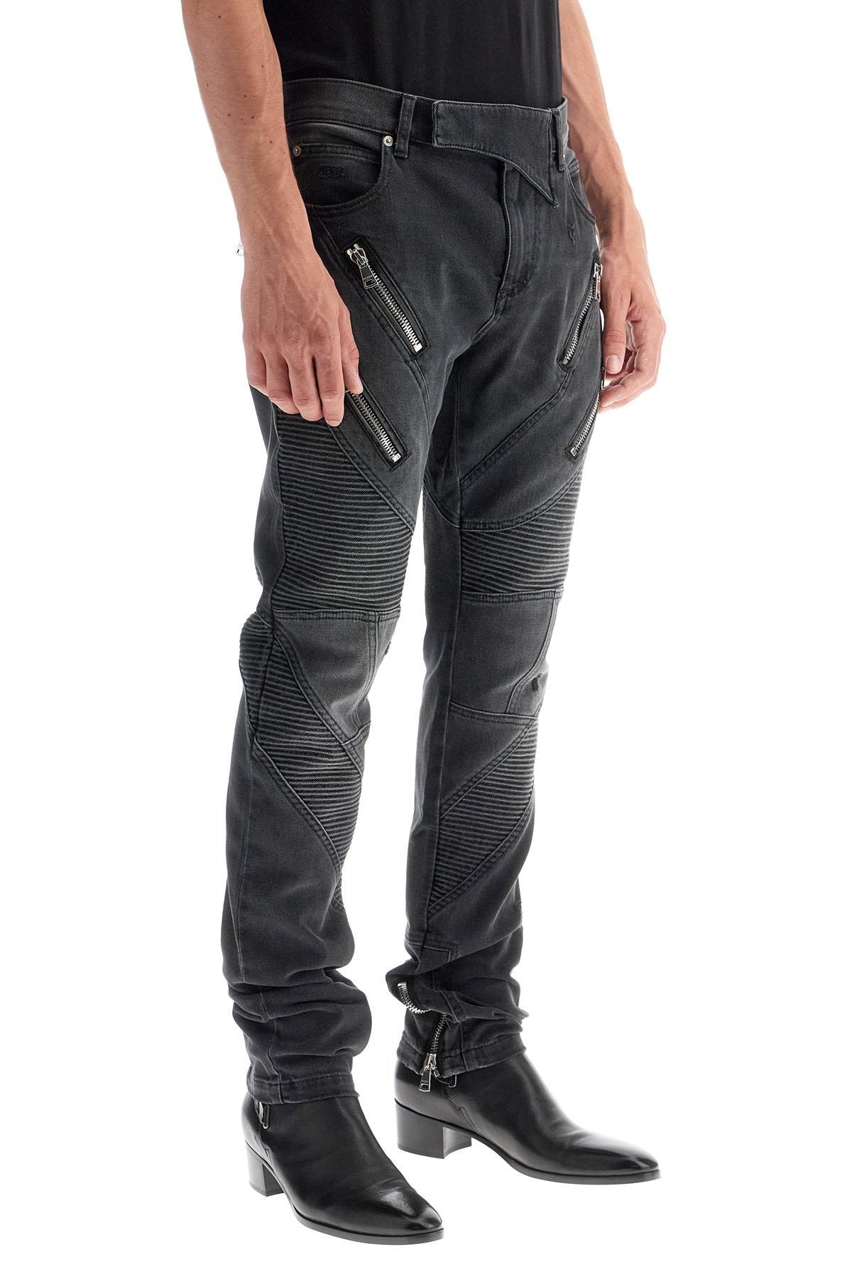 slim fit biker jeans for