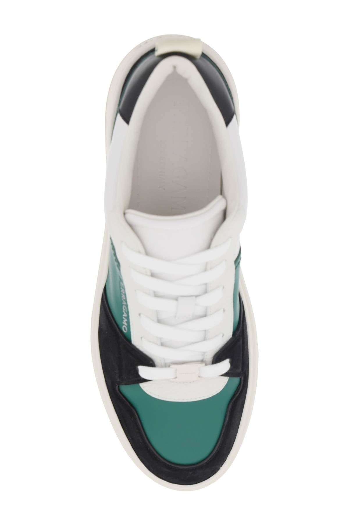 smooth and suede leather sneakers