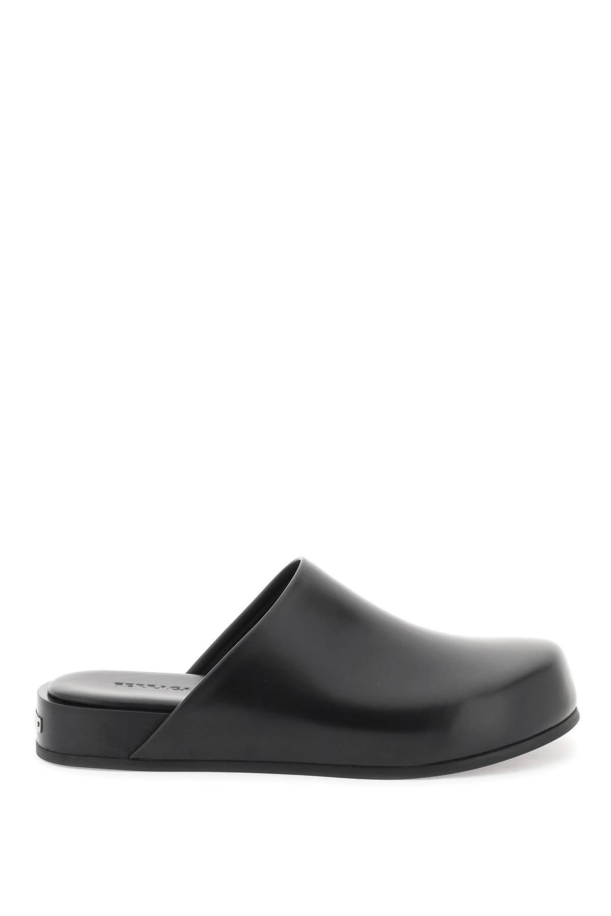 smooth leather clogs