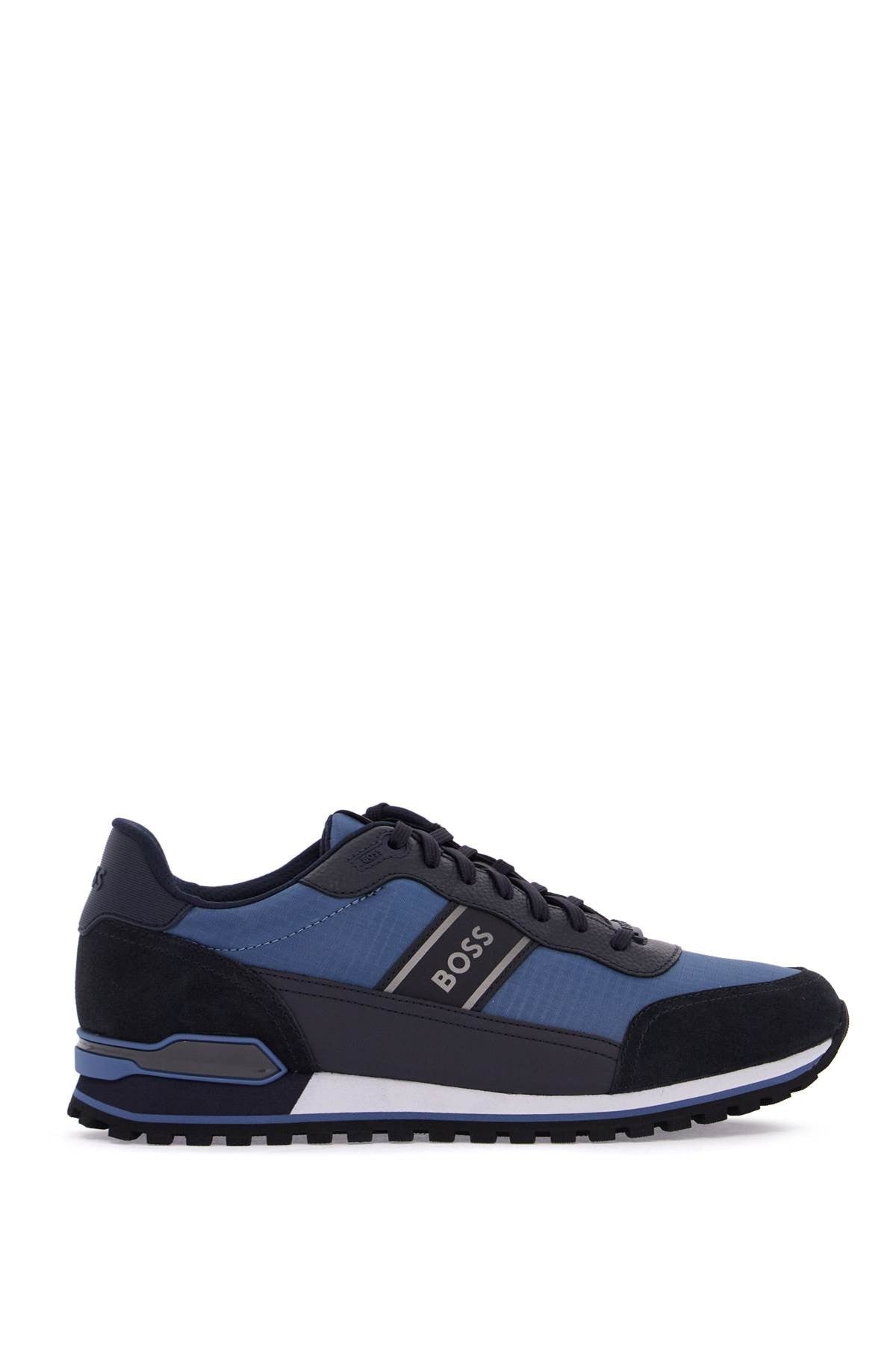 sneakers parkour-l_runn_rsmx blue technical fabric and suede with tank sole
