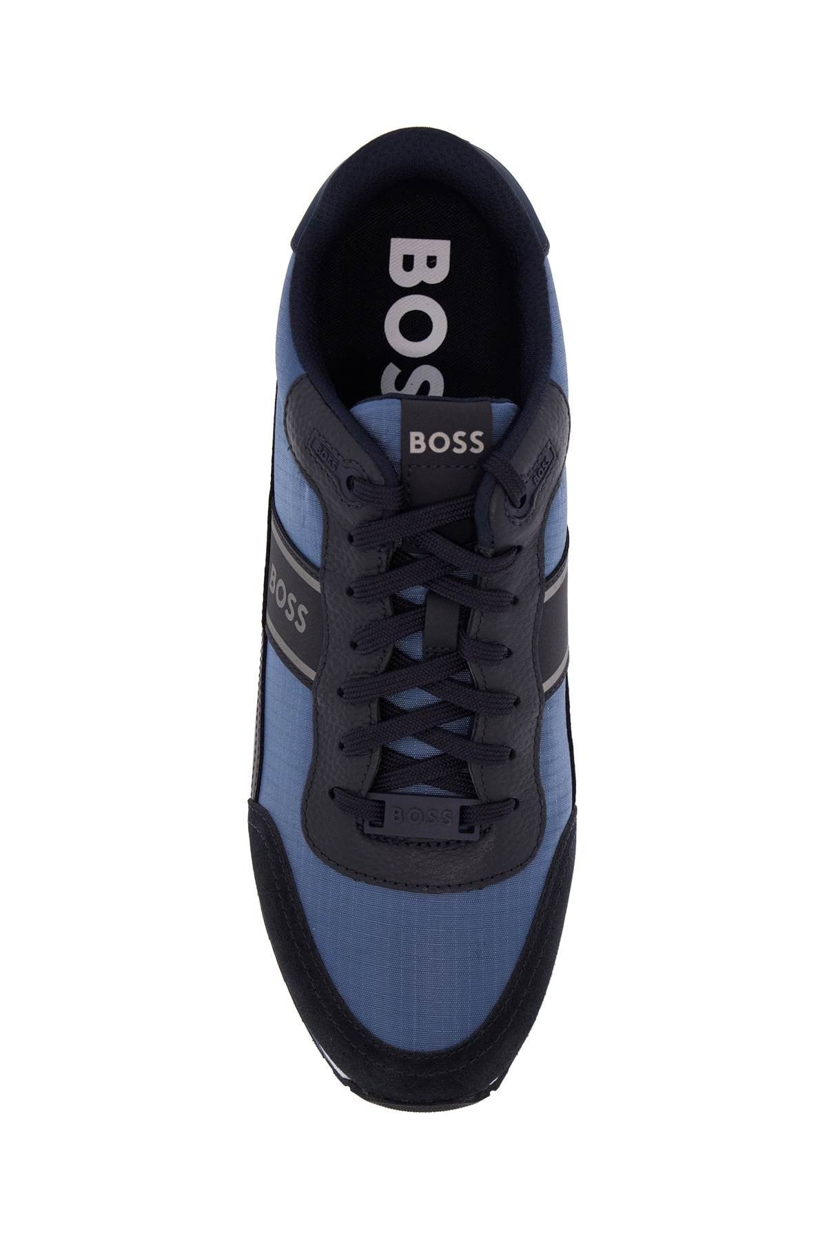 sneakers parkour-l_runn_rsmx blue technical fabric and suede with tank sole