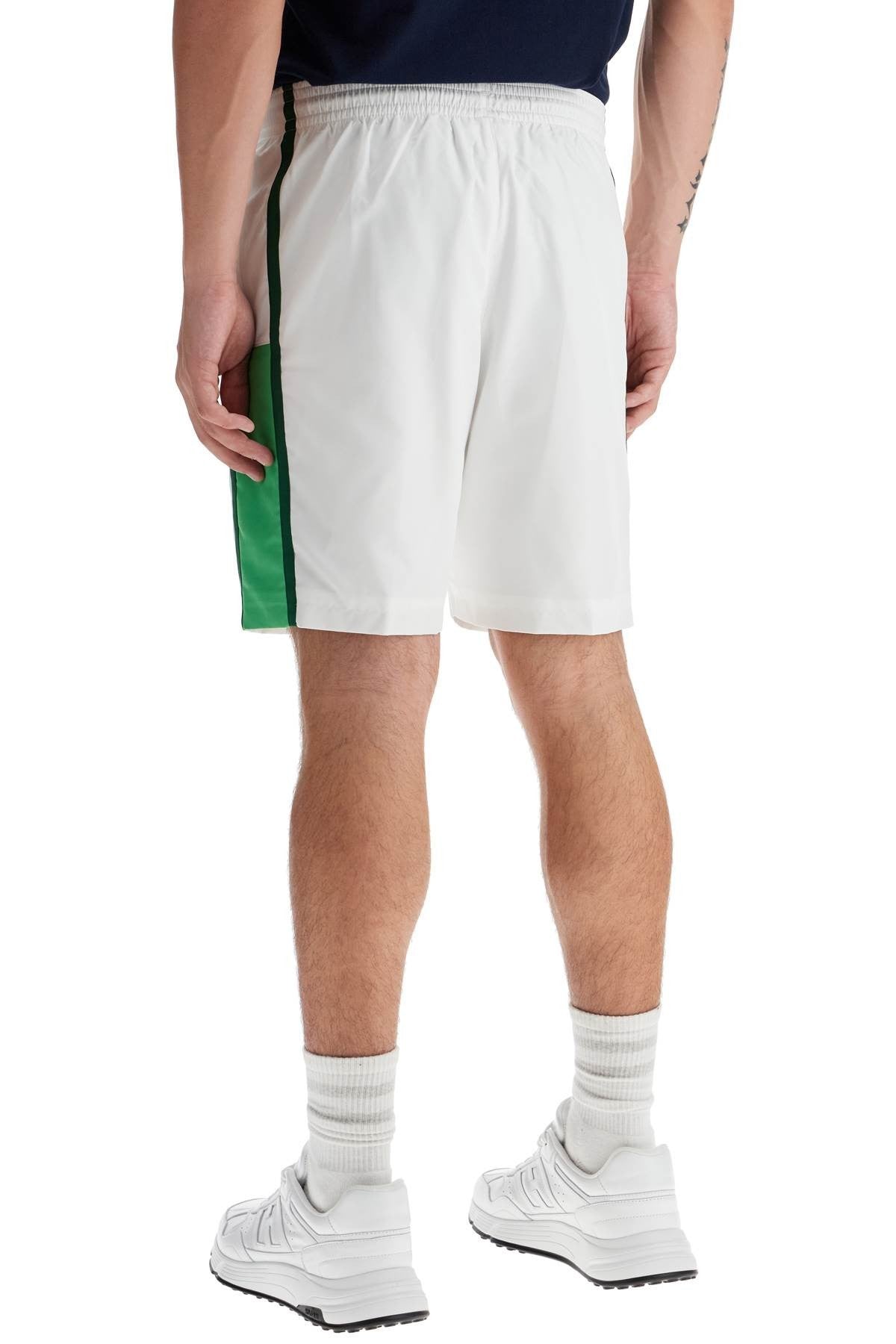 sporty color block bermuda shorts