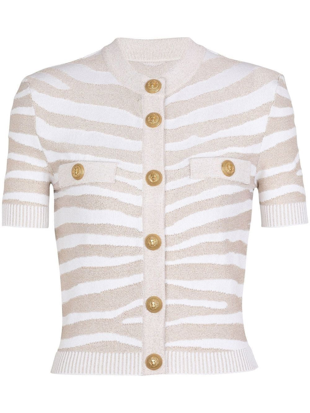 Ss Golden Zebra Knit Cardigan