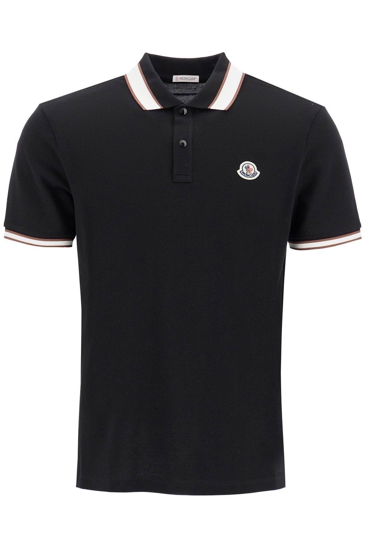 Striped Polo Shirt With Detailed Accents