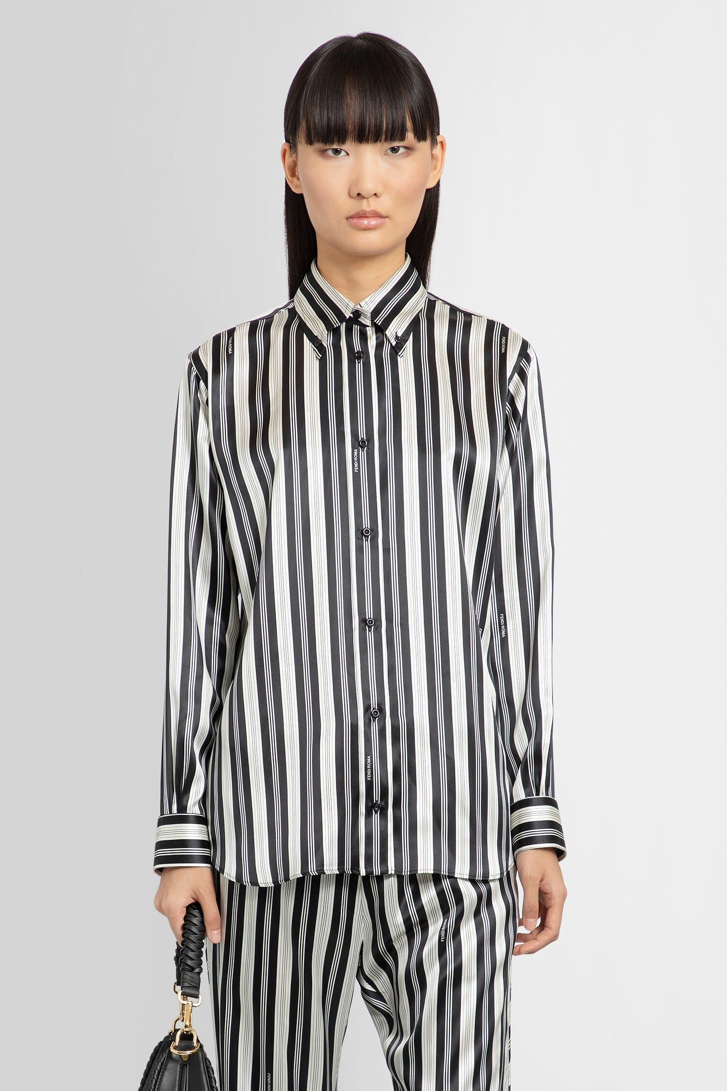 striped silk shirt