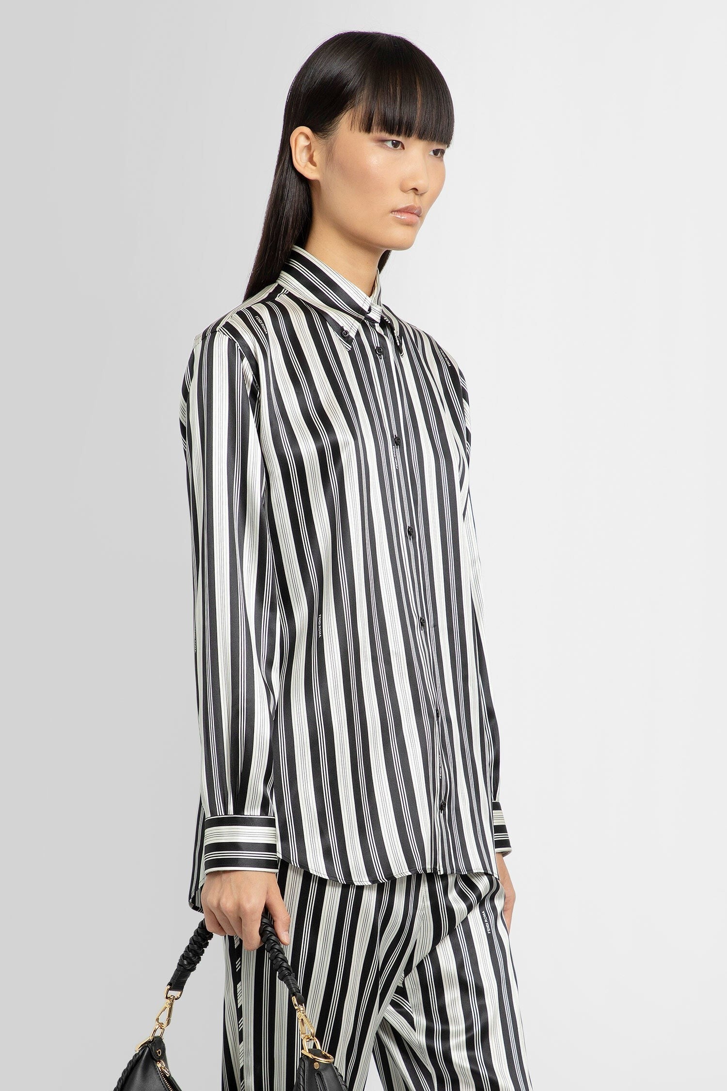 striped silk shirt