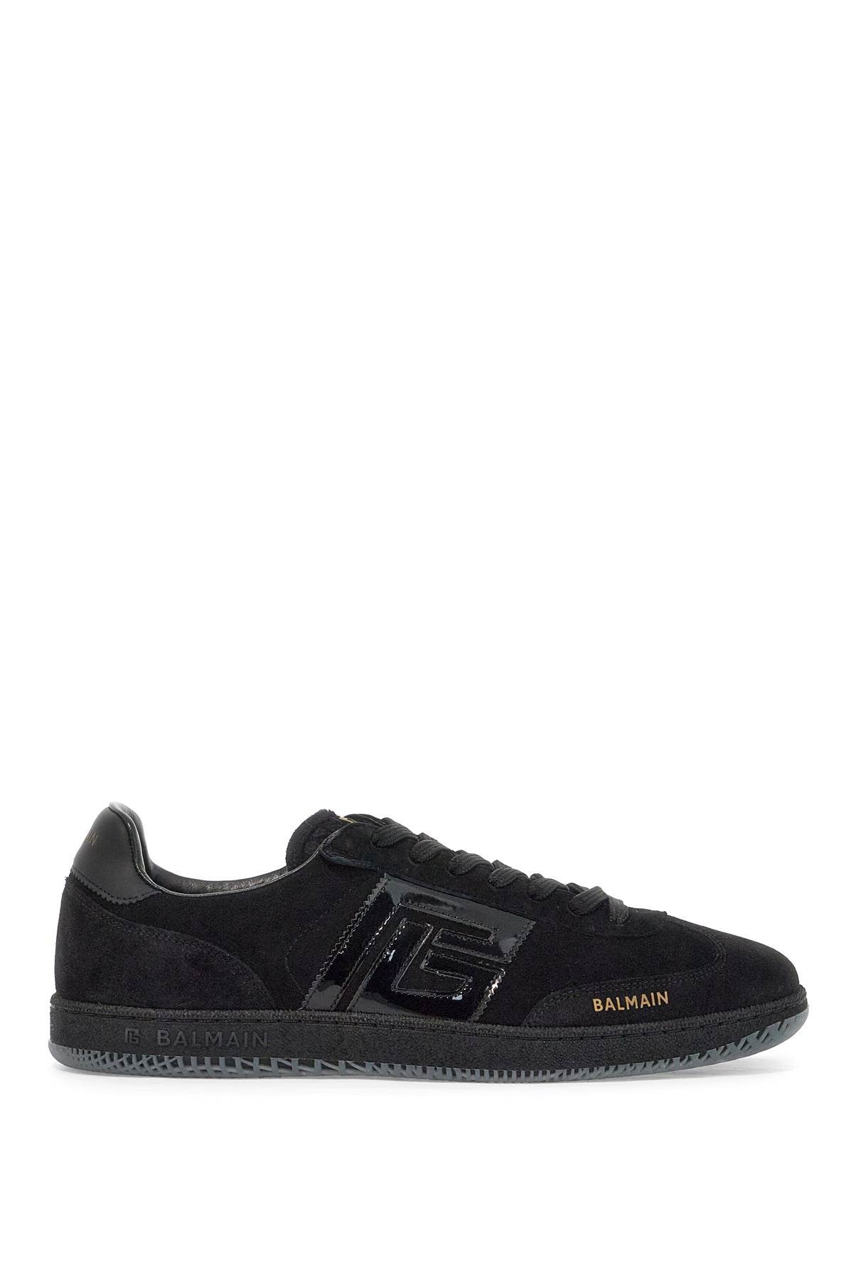 suede and patent leather swan sneakers in
