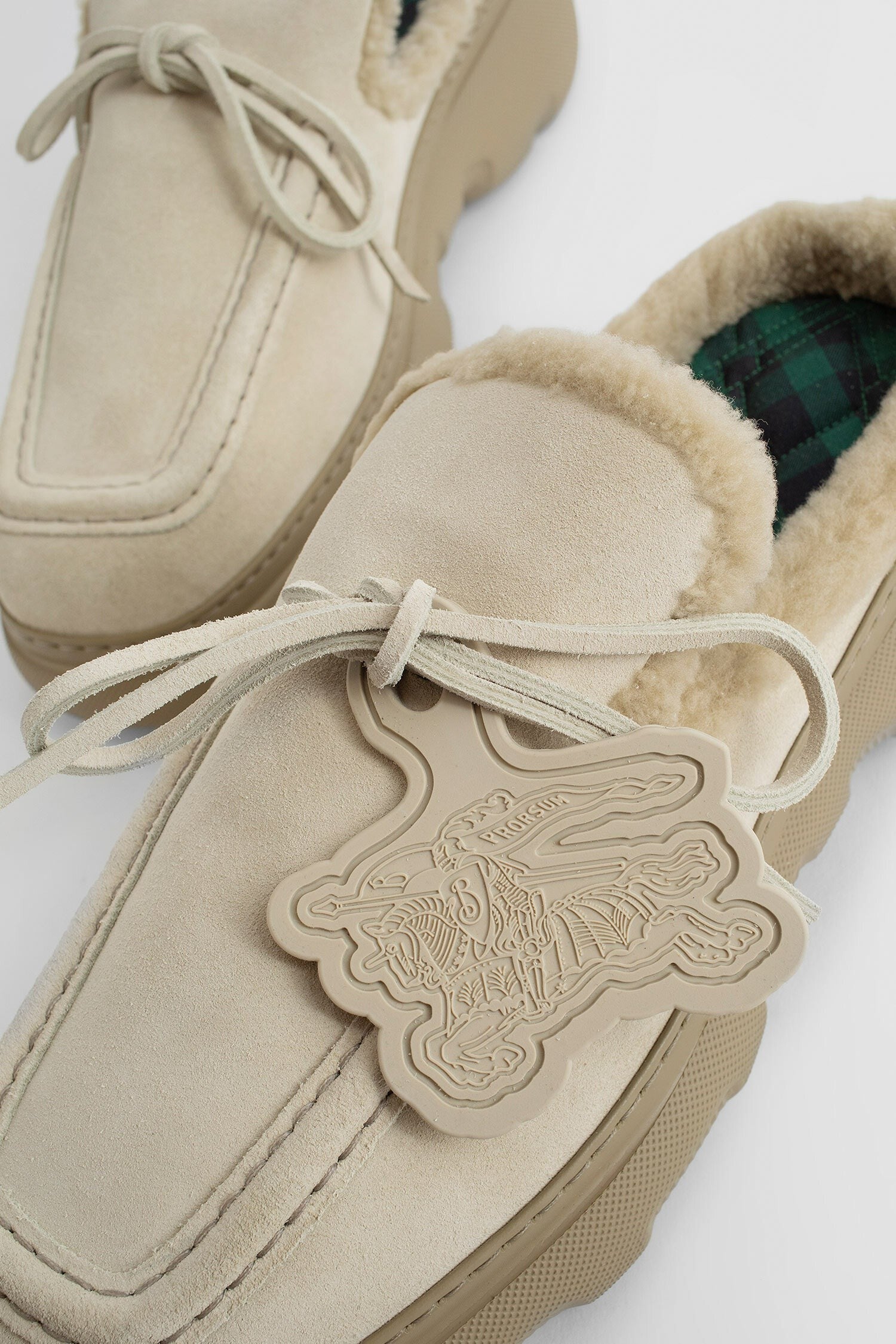 Suede And Shearling Stony Mules