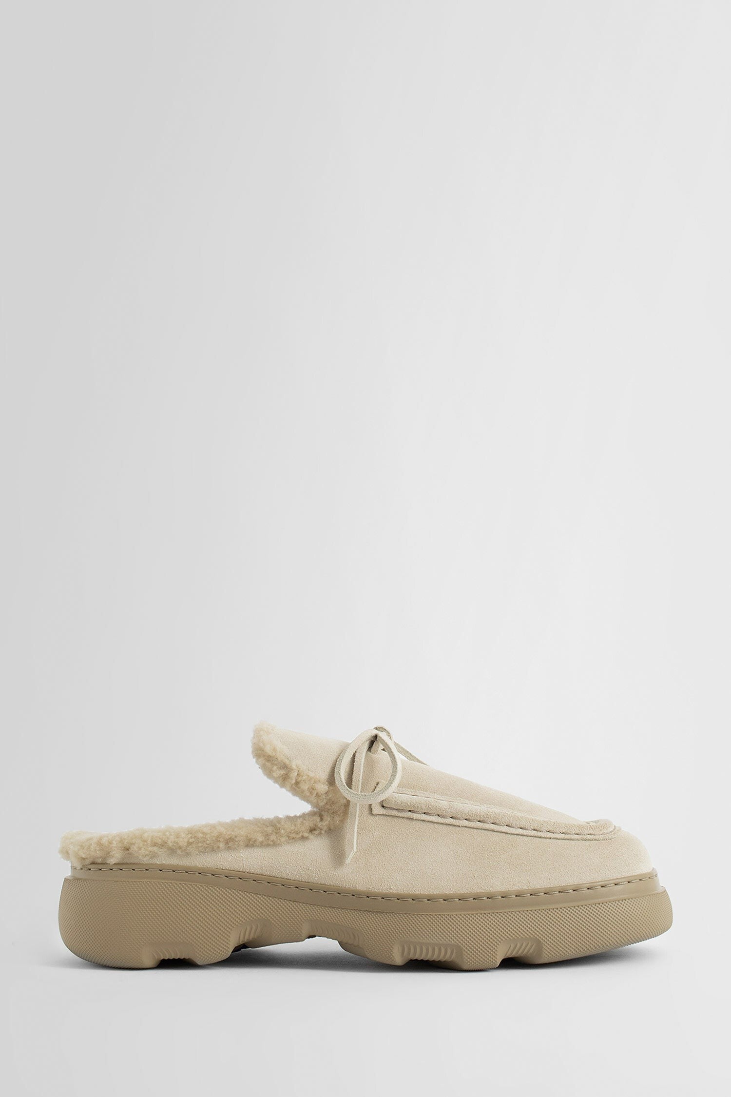 Suede And Shearling Stony Mules