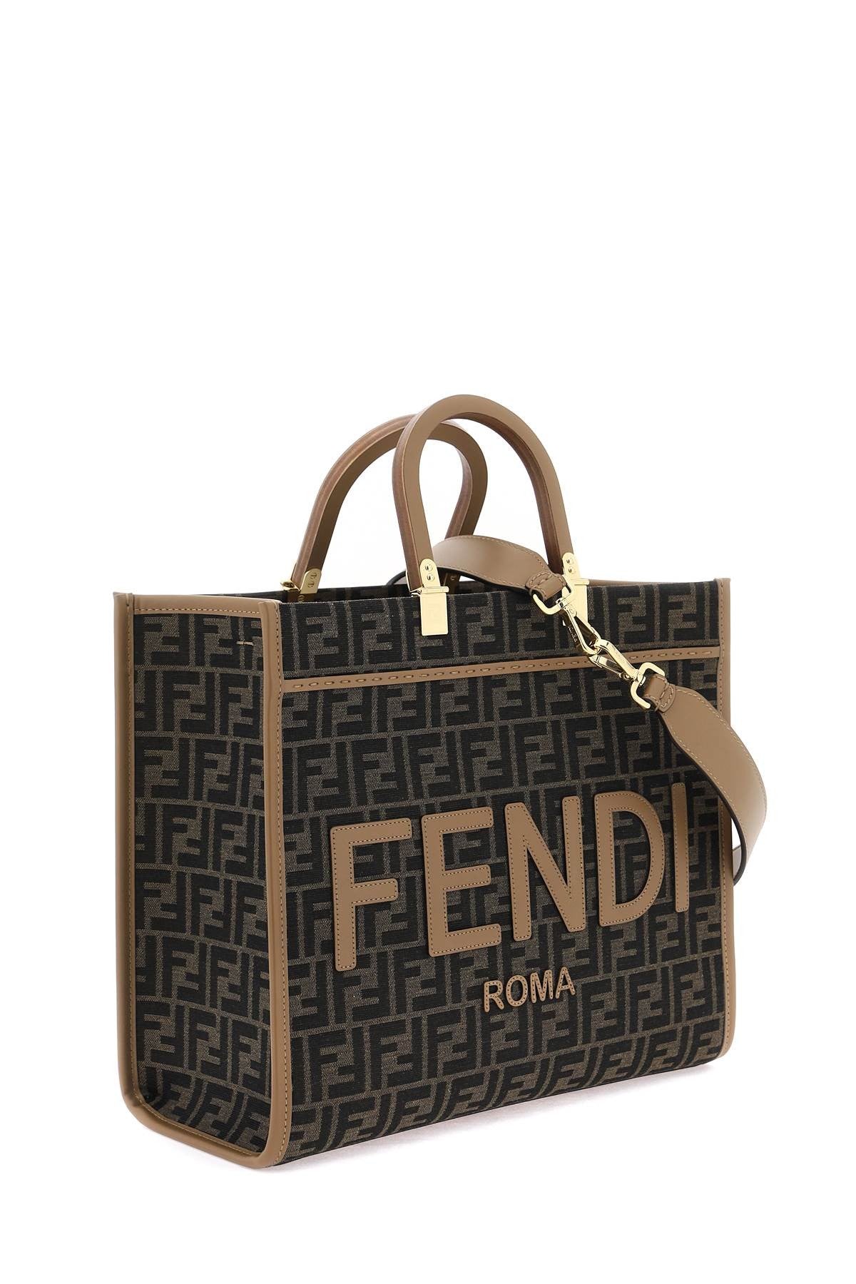 sunshine medium tote bag with jacquard ff pattern