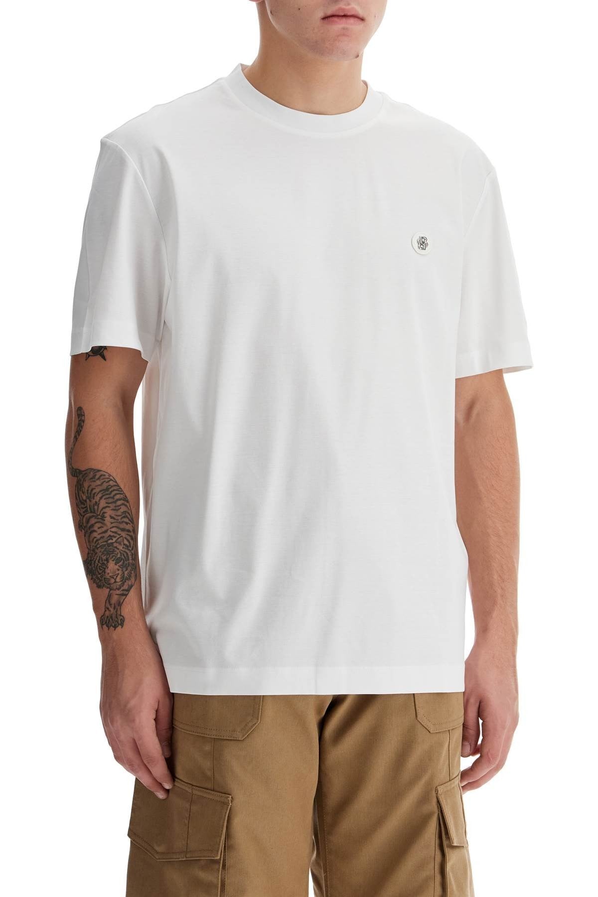 T-Shirt With Double Monogram Patch