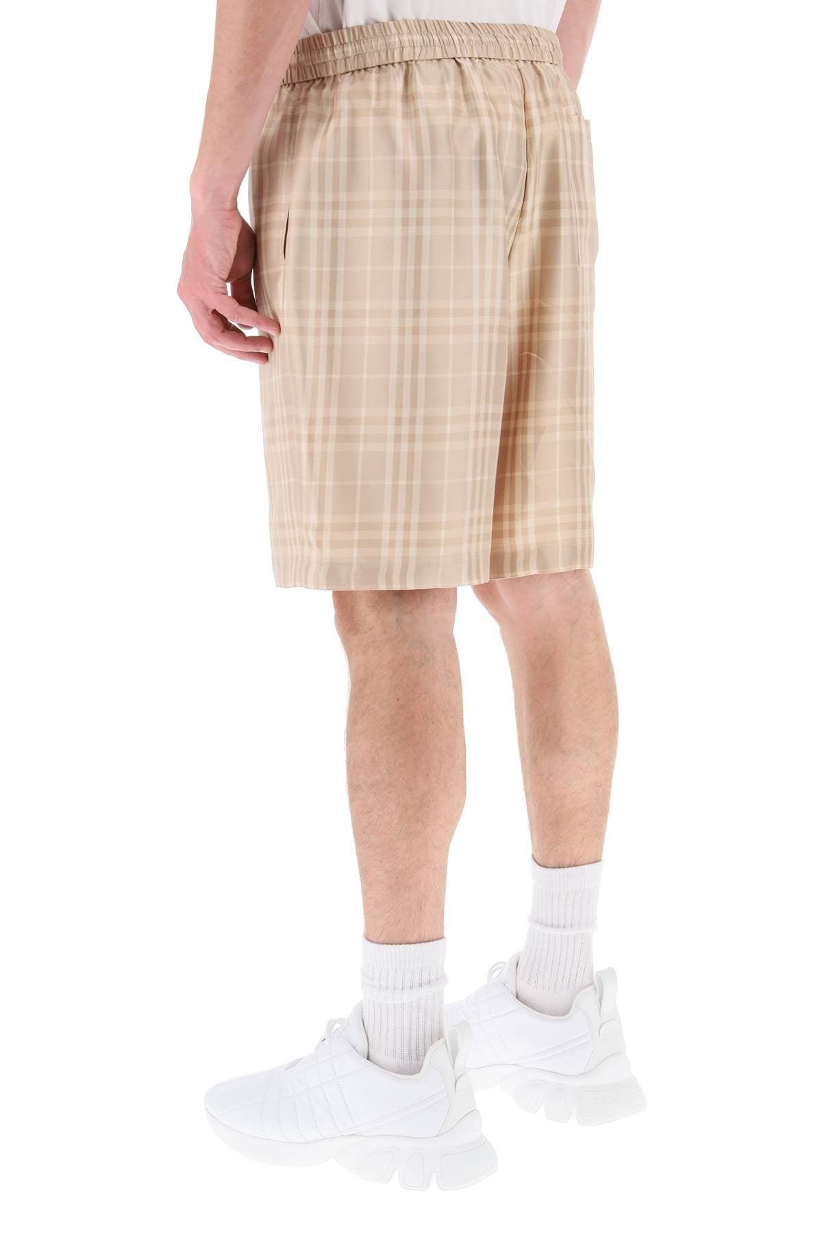 tartan silk shorts