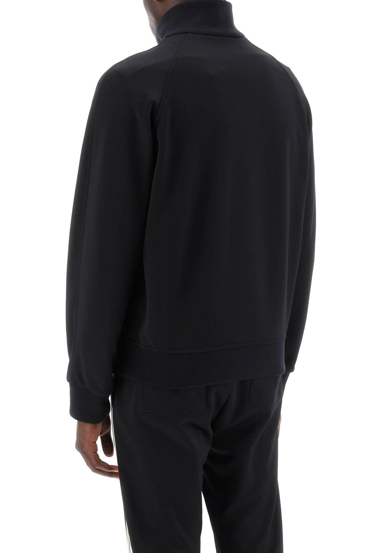 'track sweatshirt with two-tone