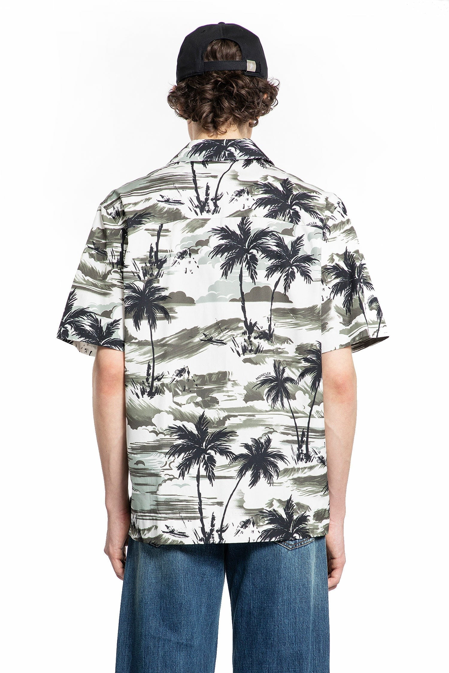 Tropical Palm Print Short Sleeve Shirt