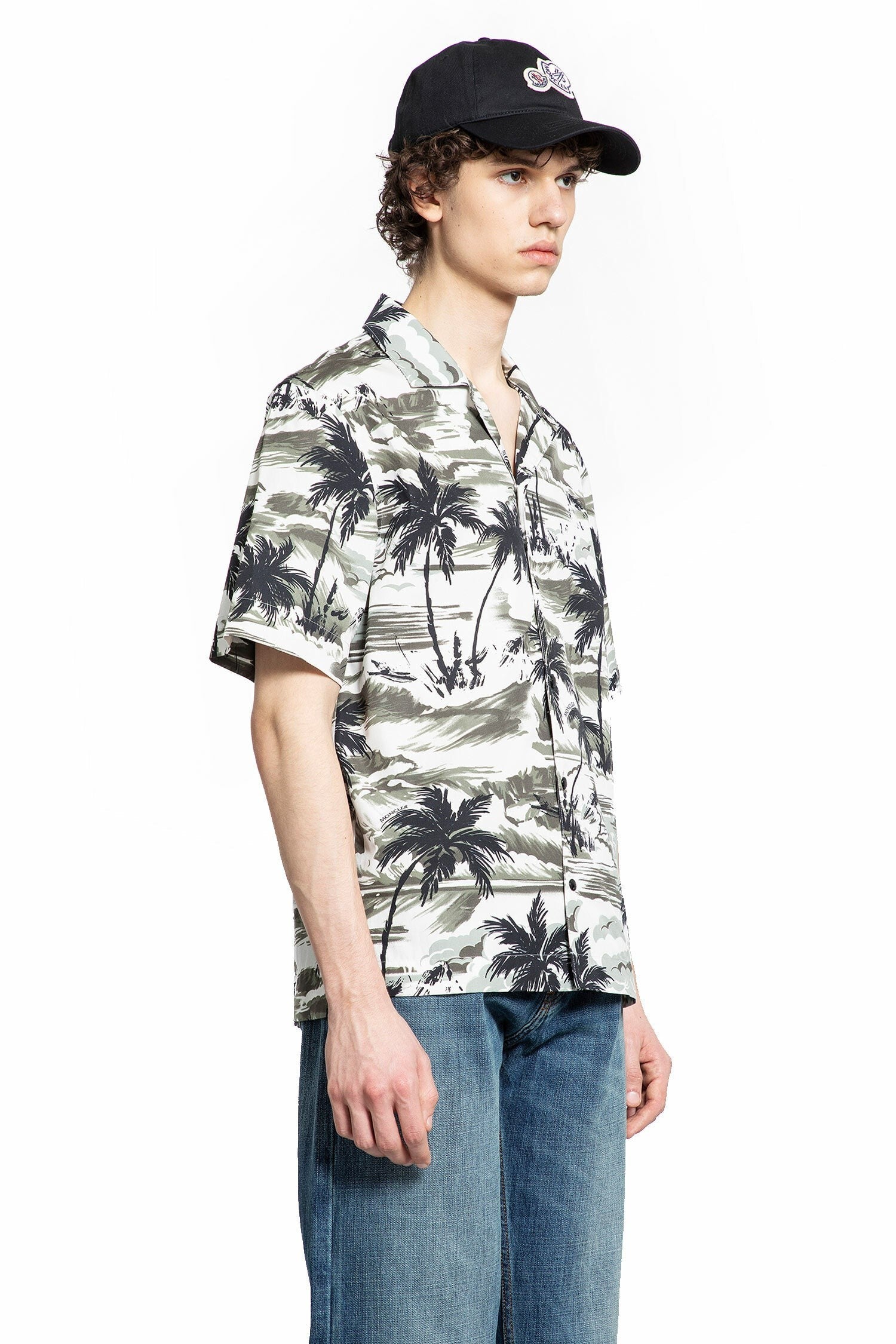 Tropical Palm Print Short Sleeve Shirt