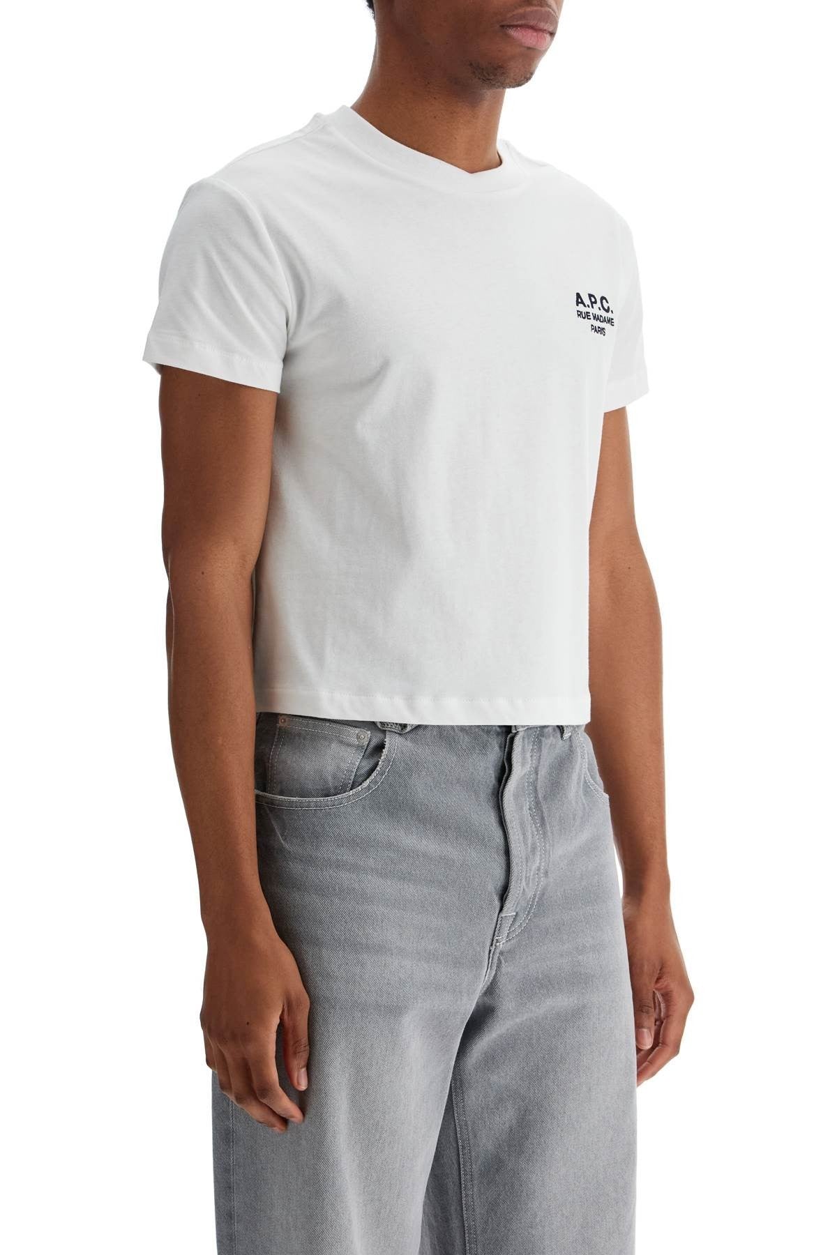 unisex boxy t-shirt in organic cotton white short sleeves