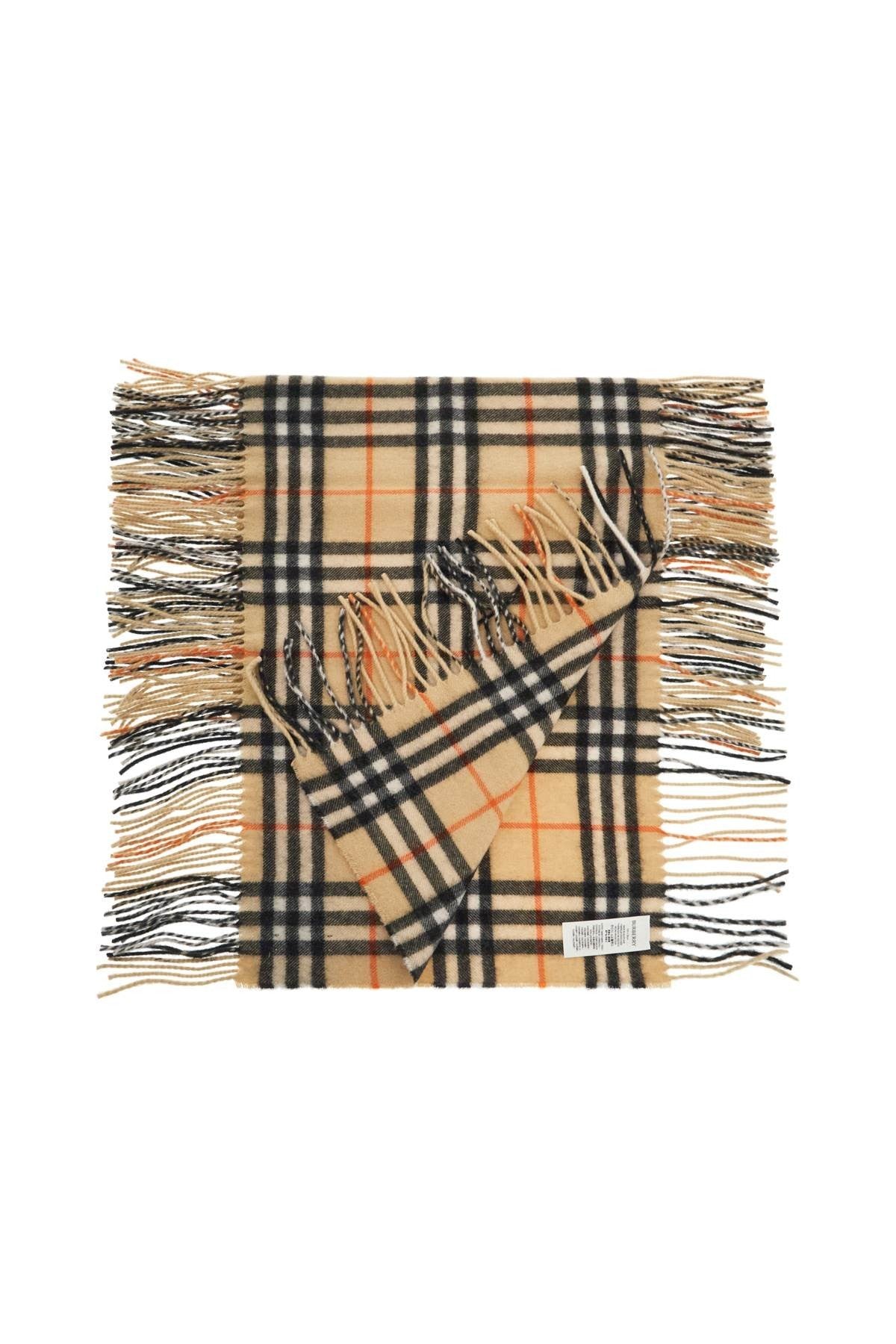 unisex burberry check cashmere scar