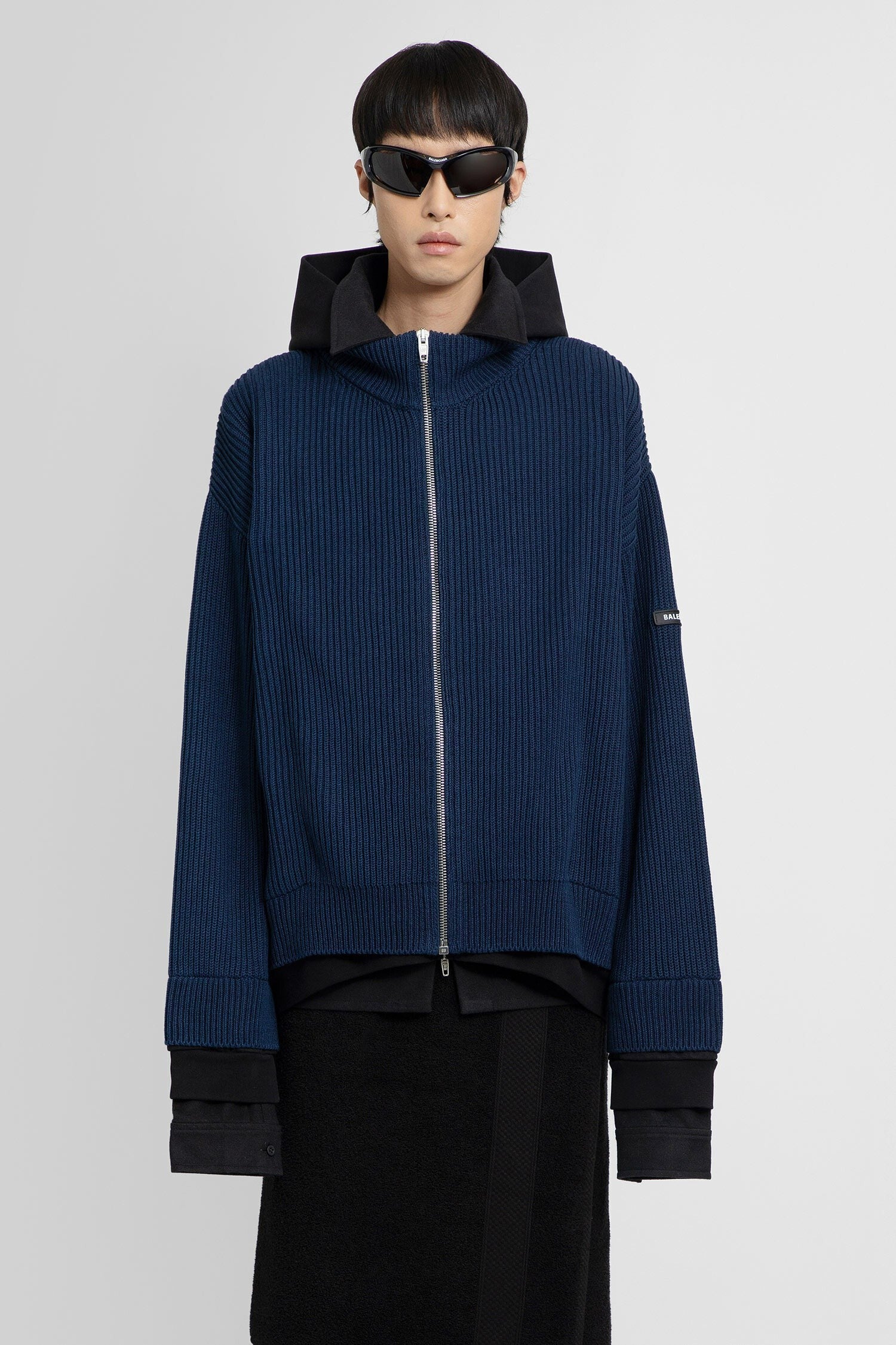 Unity Sports Icon Layered Zip-Up Oversized Hoodie