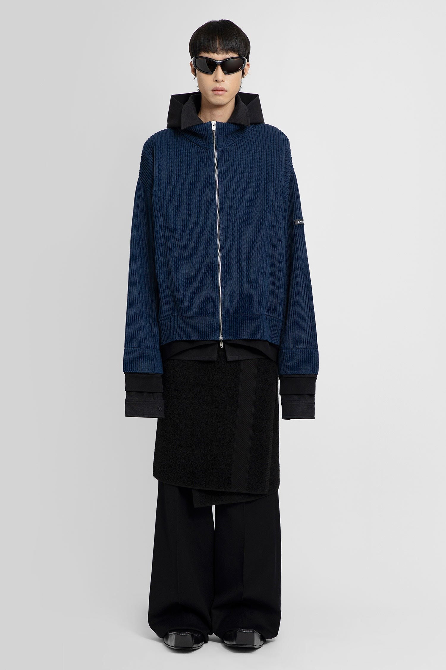 Unity Sports Icon Layered Zip-Up Oversized Hoodie