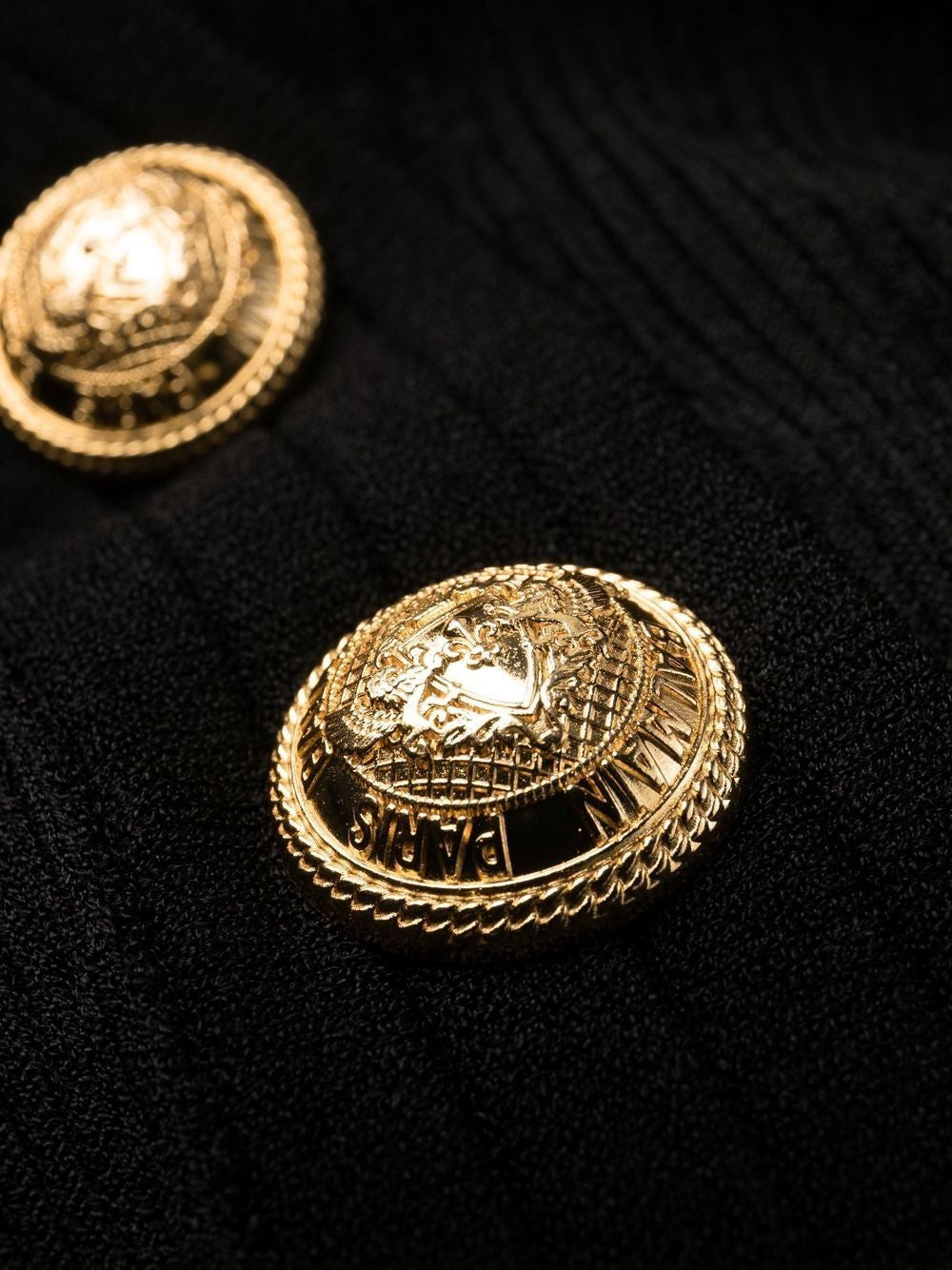 V-Neck Button Details Knit Dre