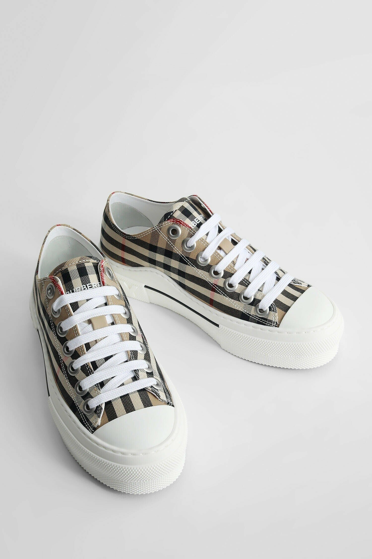 vintage check sneakers