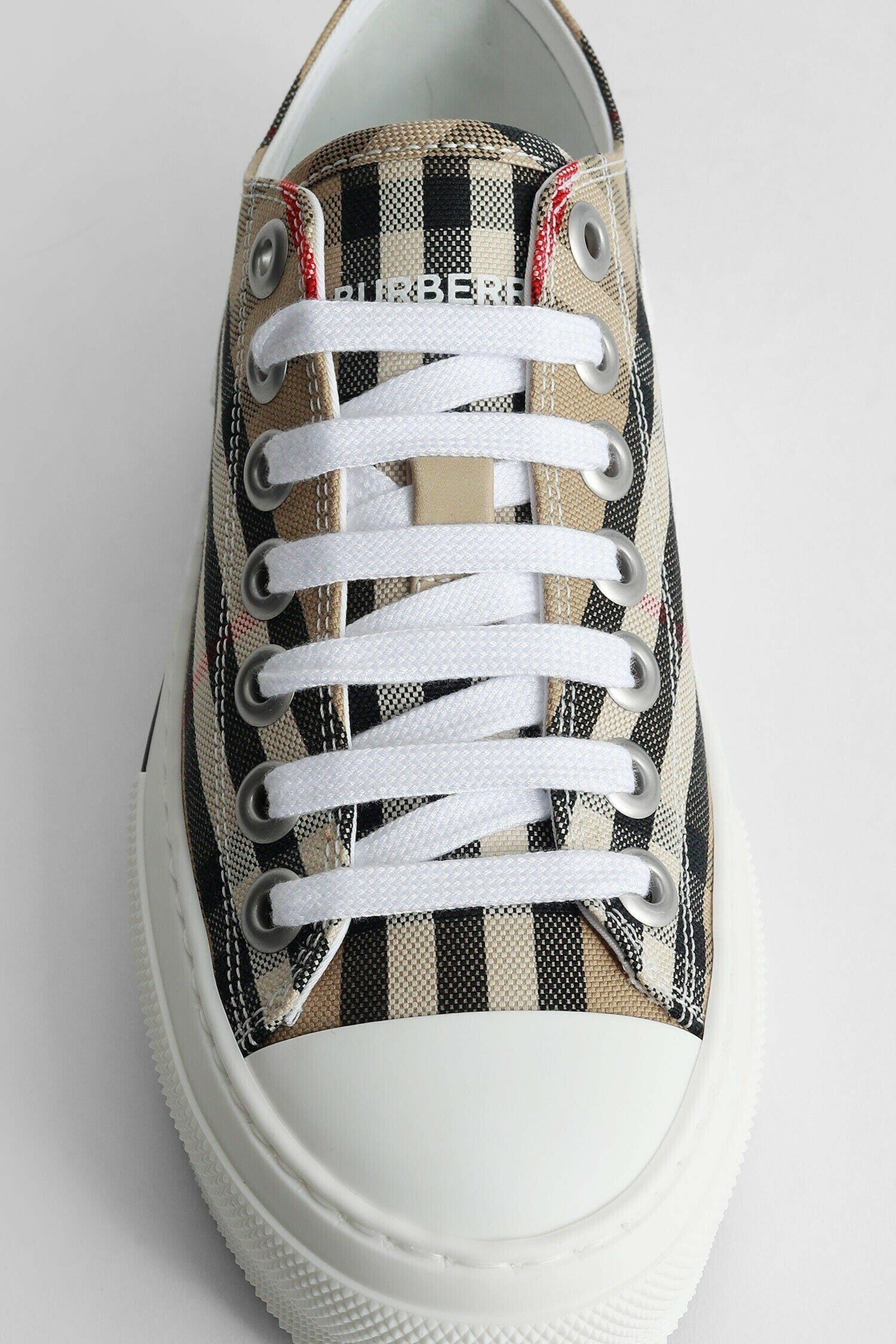 vintage check sneakers