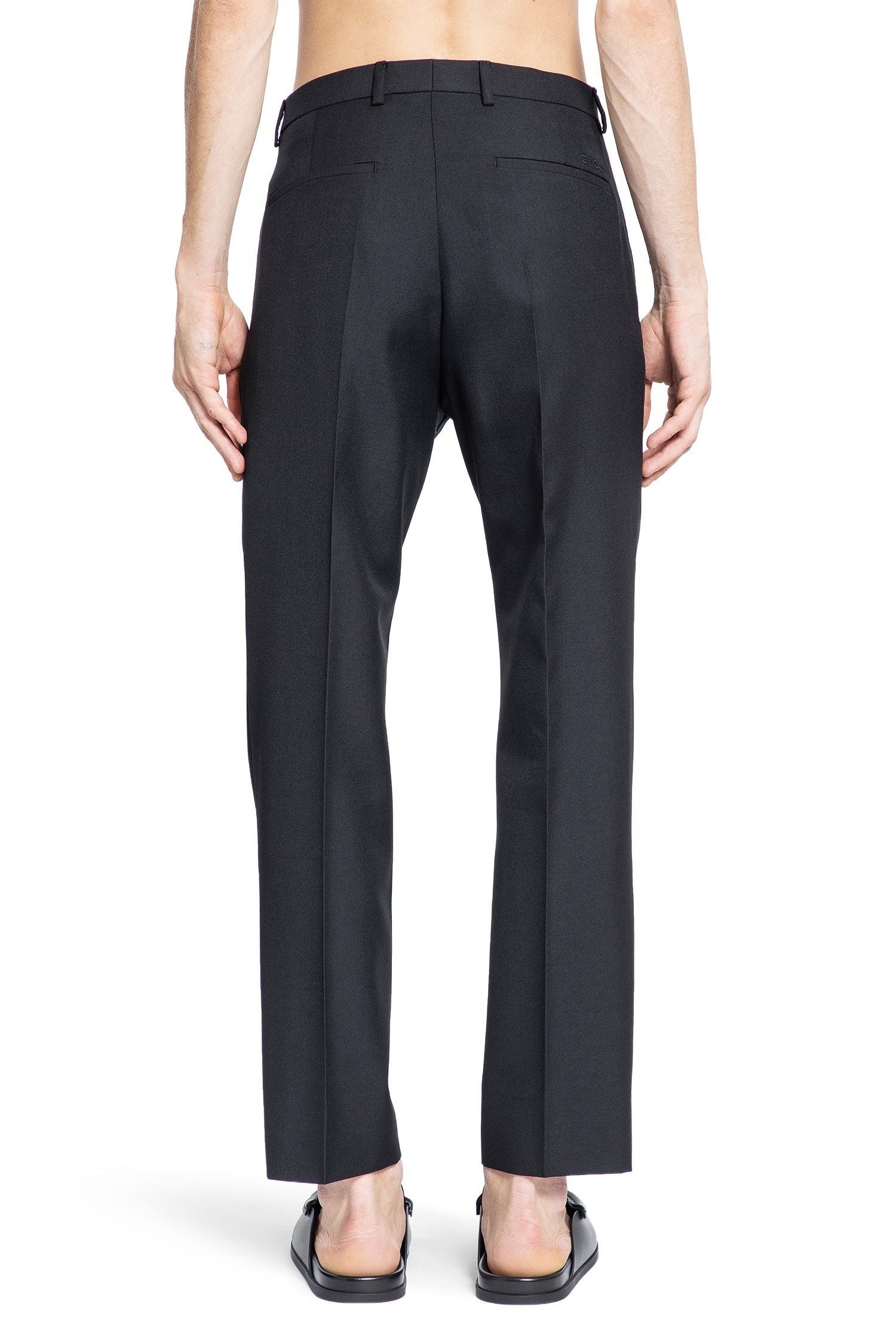 Wool Blend Twill Trousers
